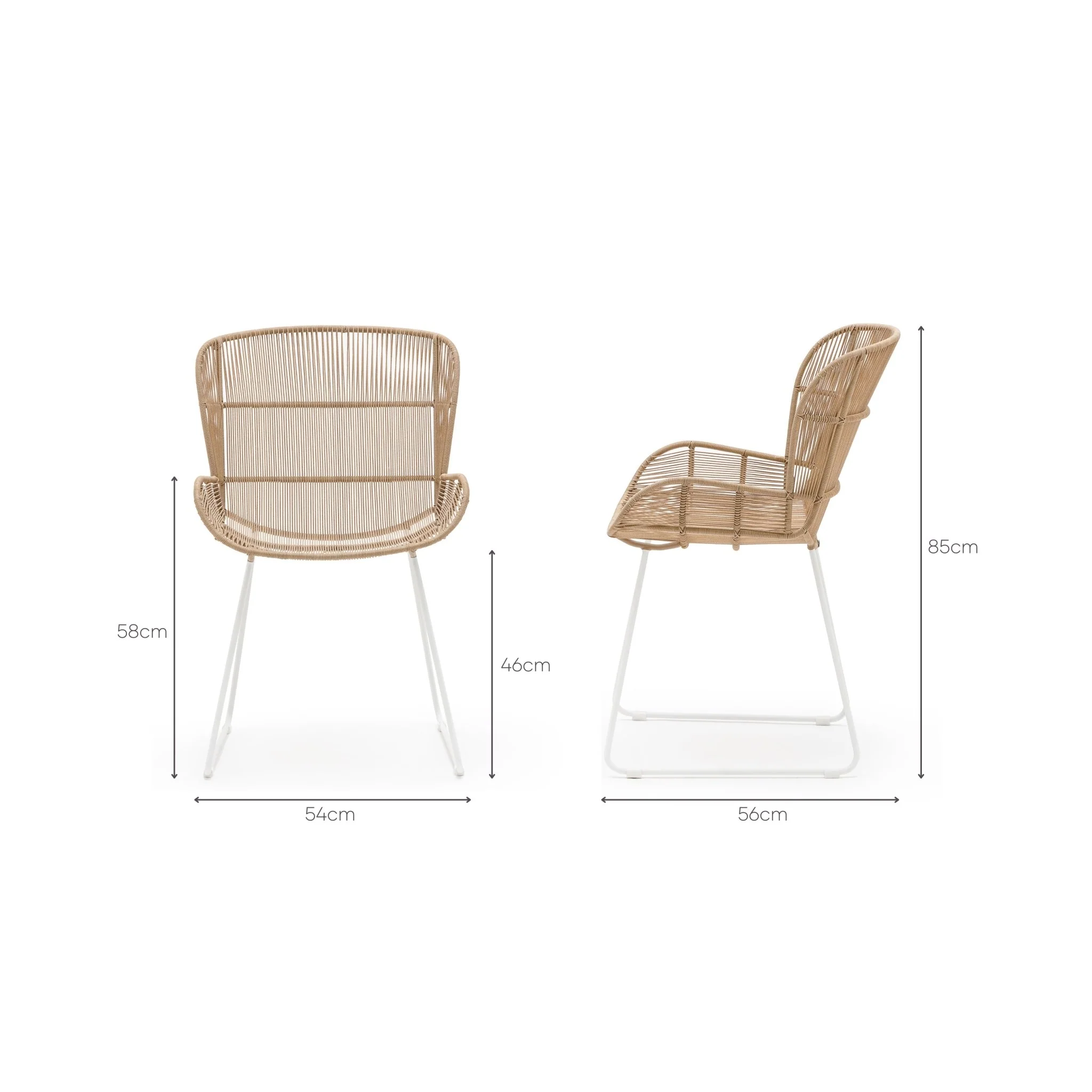 Bloom Dining Chair - Stonewhite & Natural - Image 15