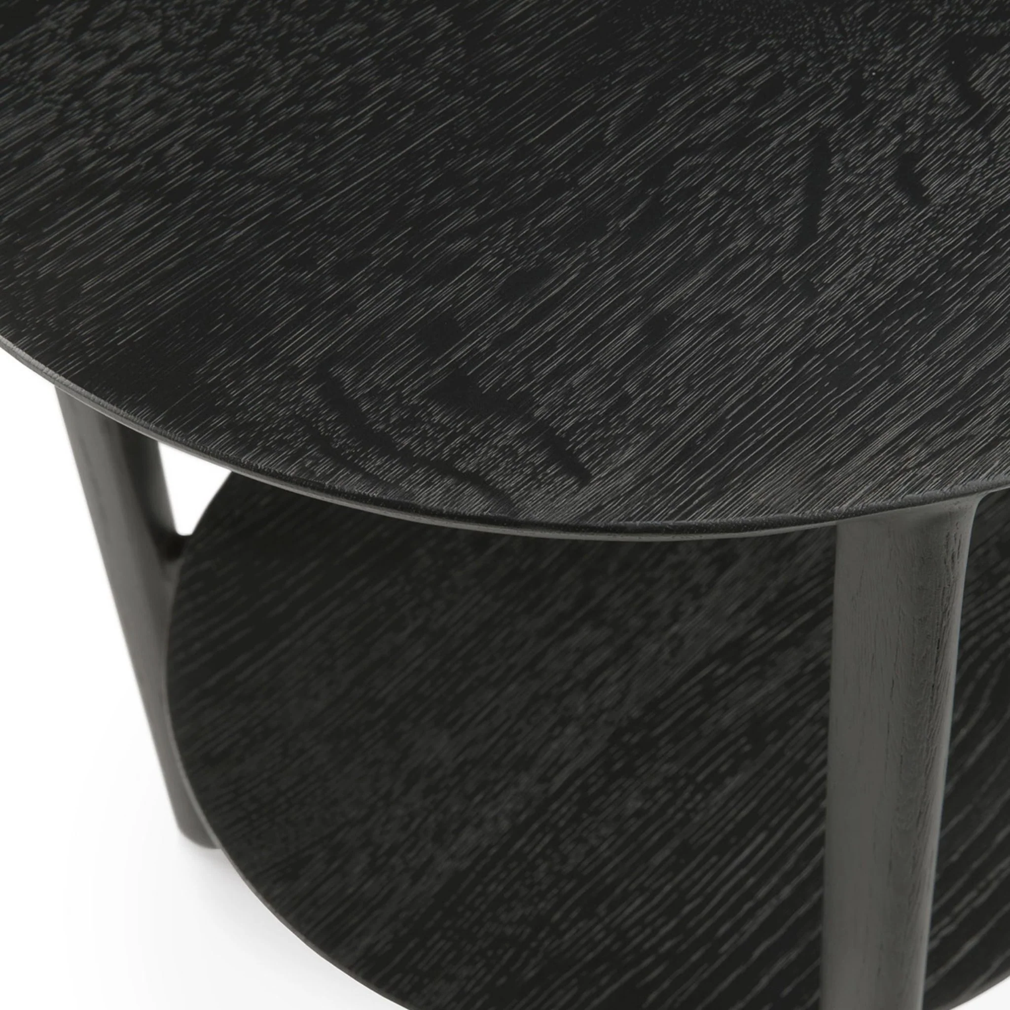 Bok Side Table - Varnished Oak - Black - Image 5