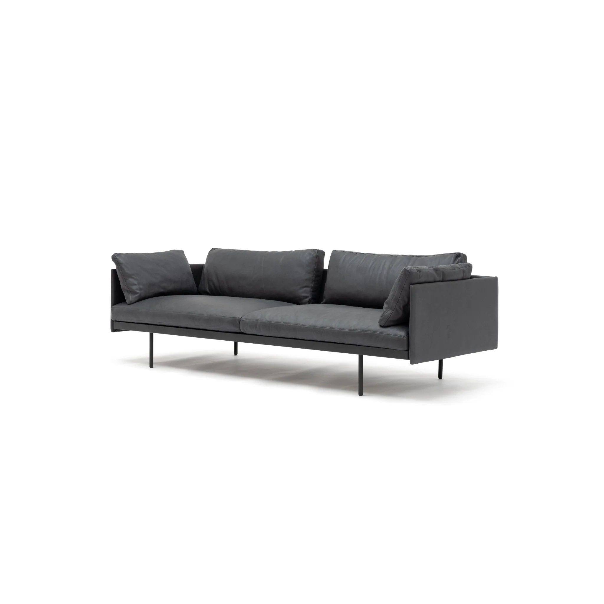 Bureau 240 Sofa - Charcoal Leather - Image 3