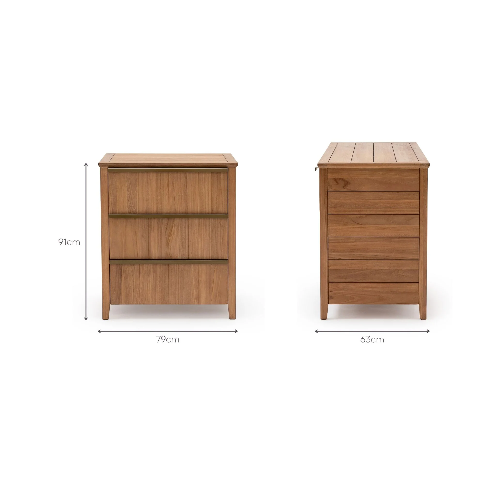 Calder 3 Drawers Outdoor Cabinet - Image 9