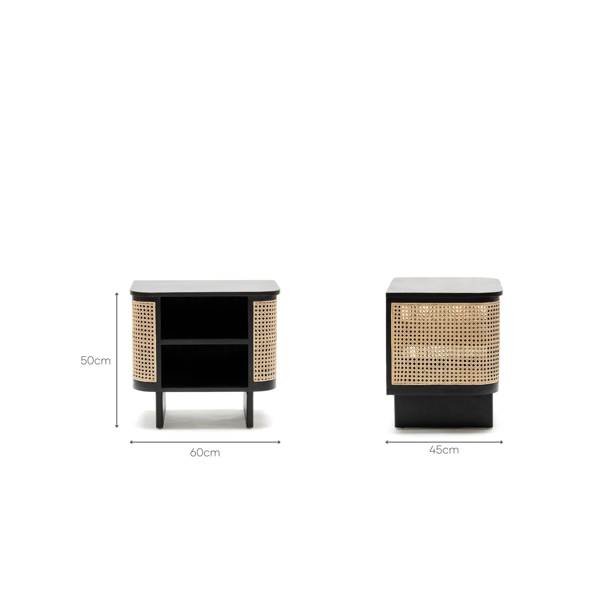 Cali Bedside Table - Black - Image 11