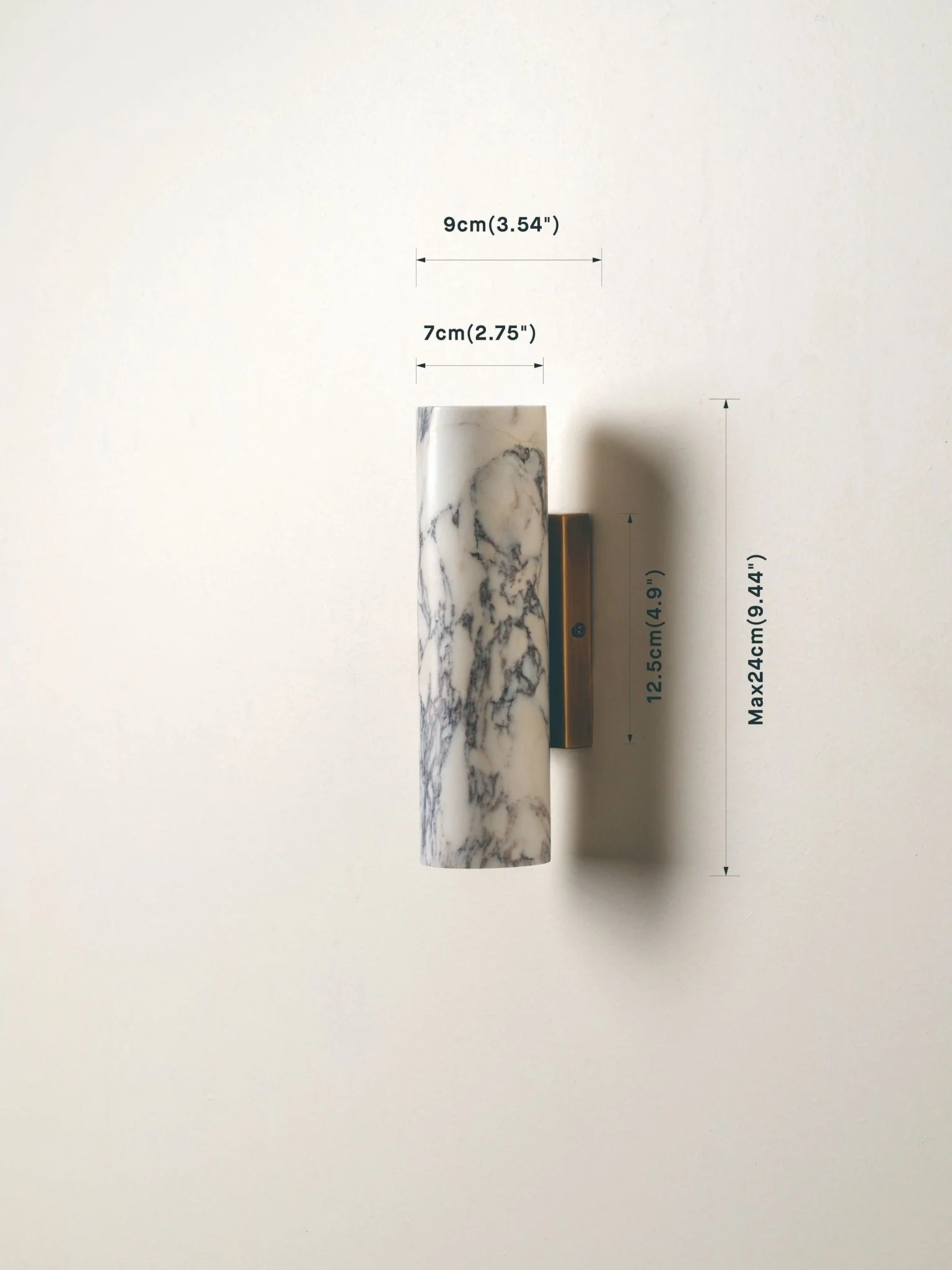 Calla - 2 Light Calacatta Marble And Aged Brass Wall Light - Image 6