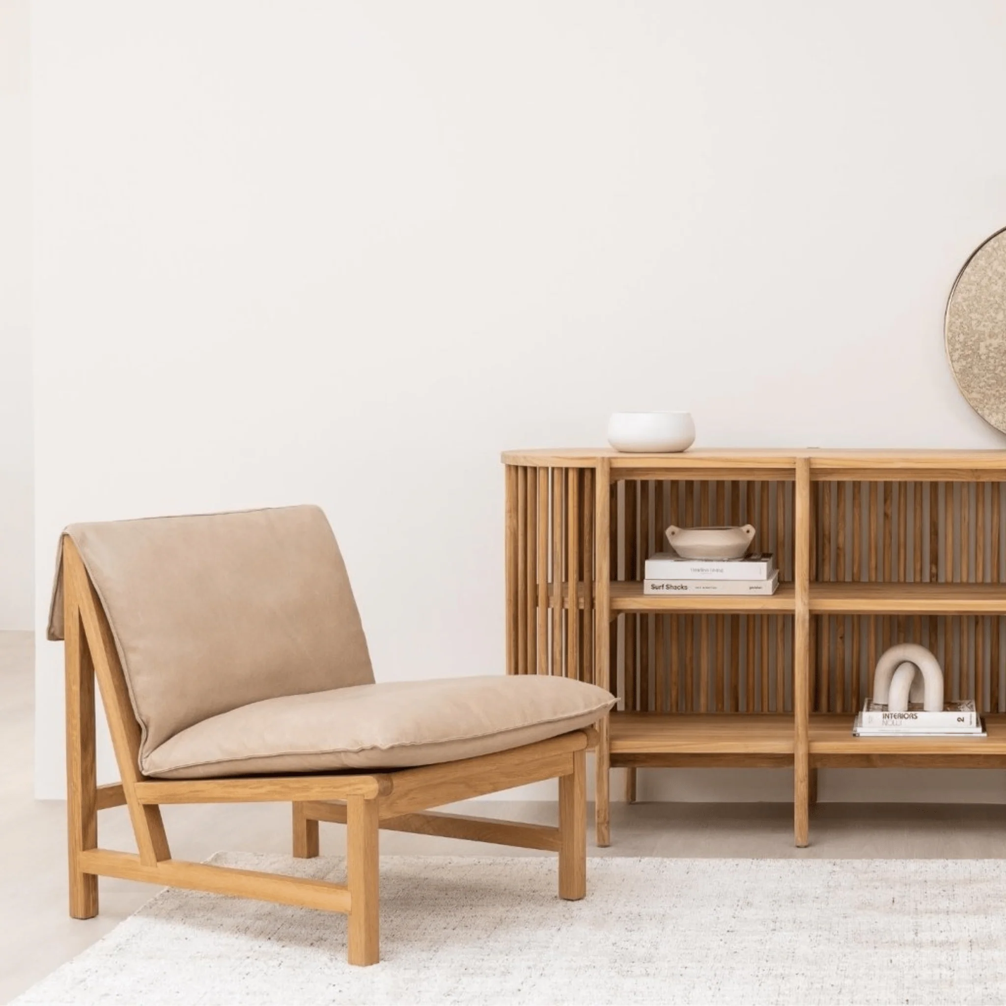Cantaloupe Chair - Light Oak & Arena Leather - Image 2