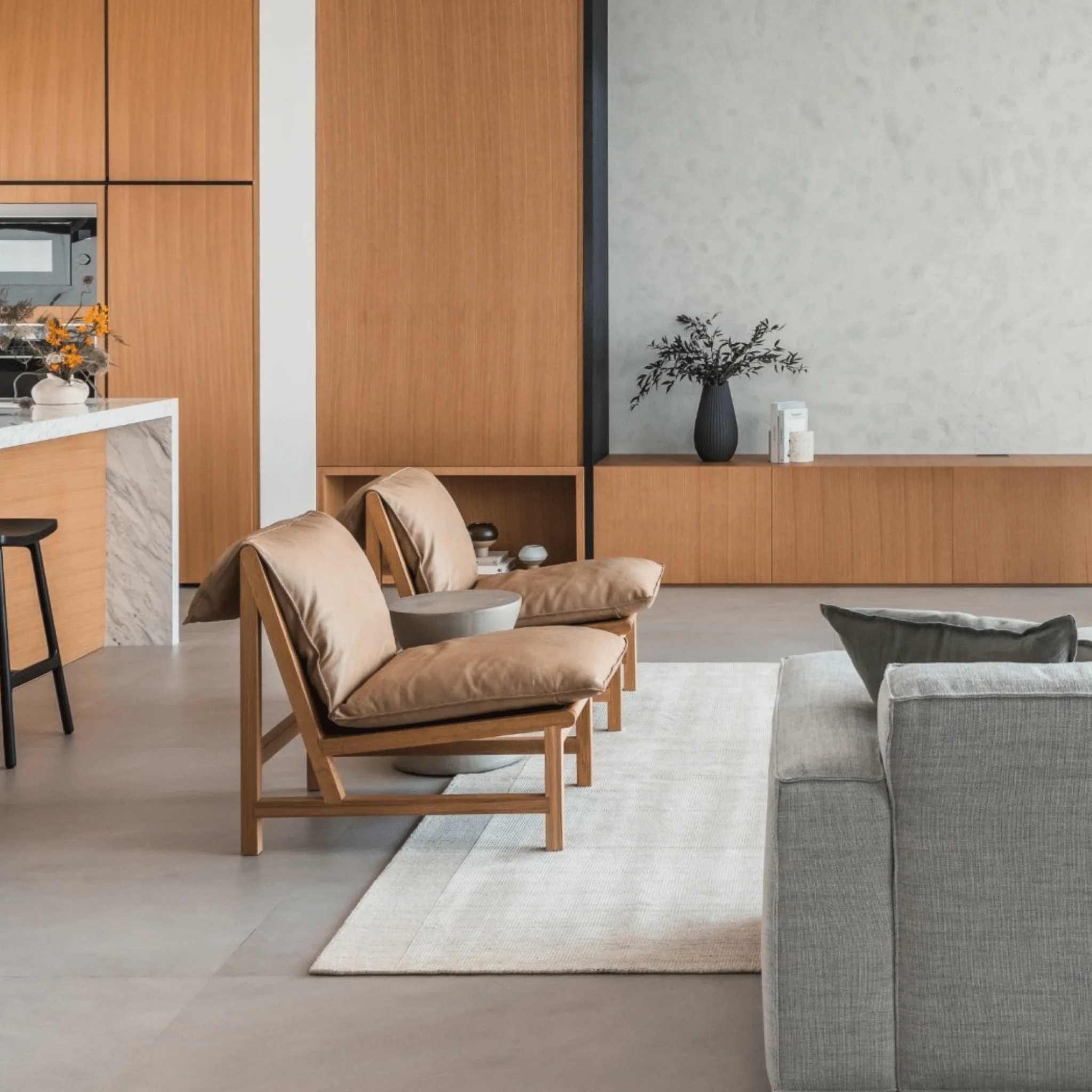 Cantaloupe Chair - Light Oak & Arena Leather - Image 7