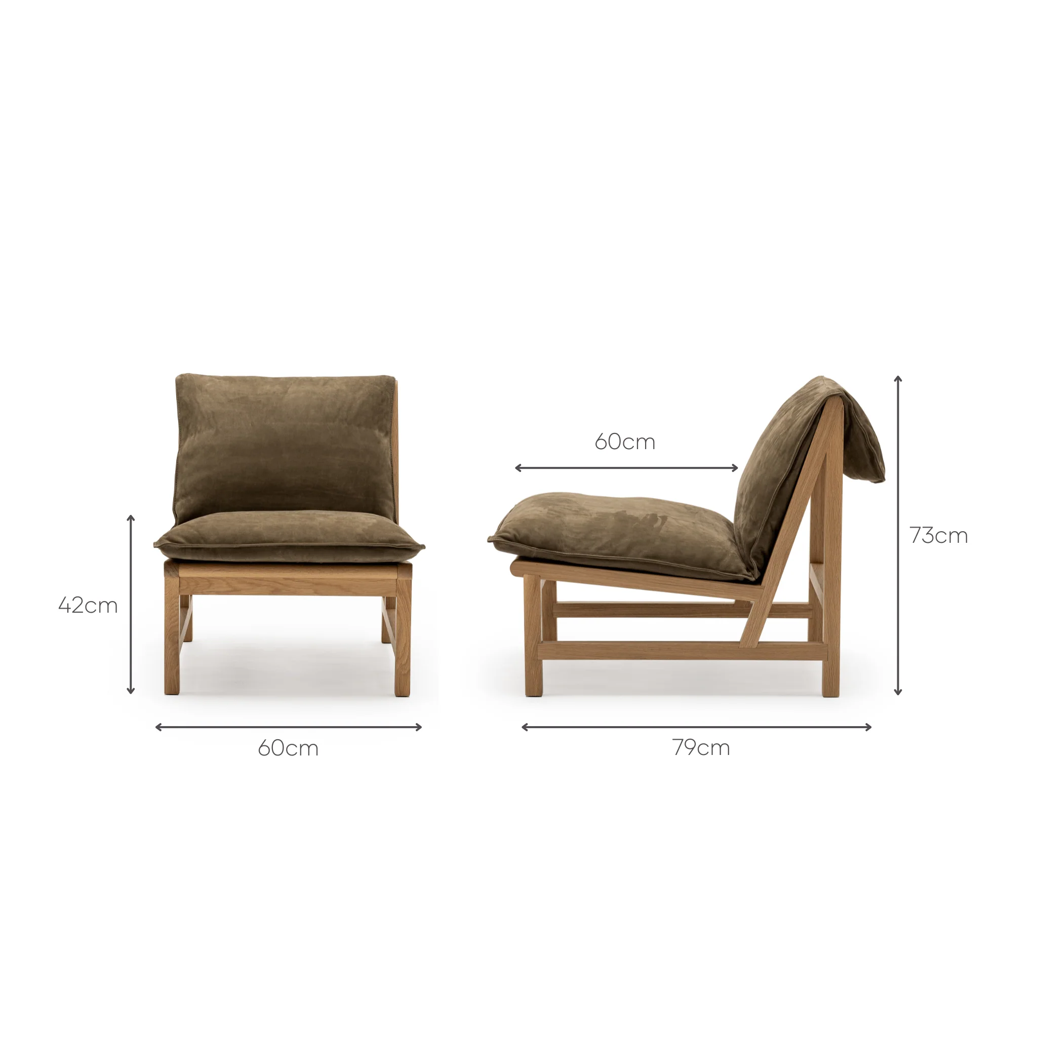 Cantaloupe Chair - Light Oak & Seduce Moss - Image 9