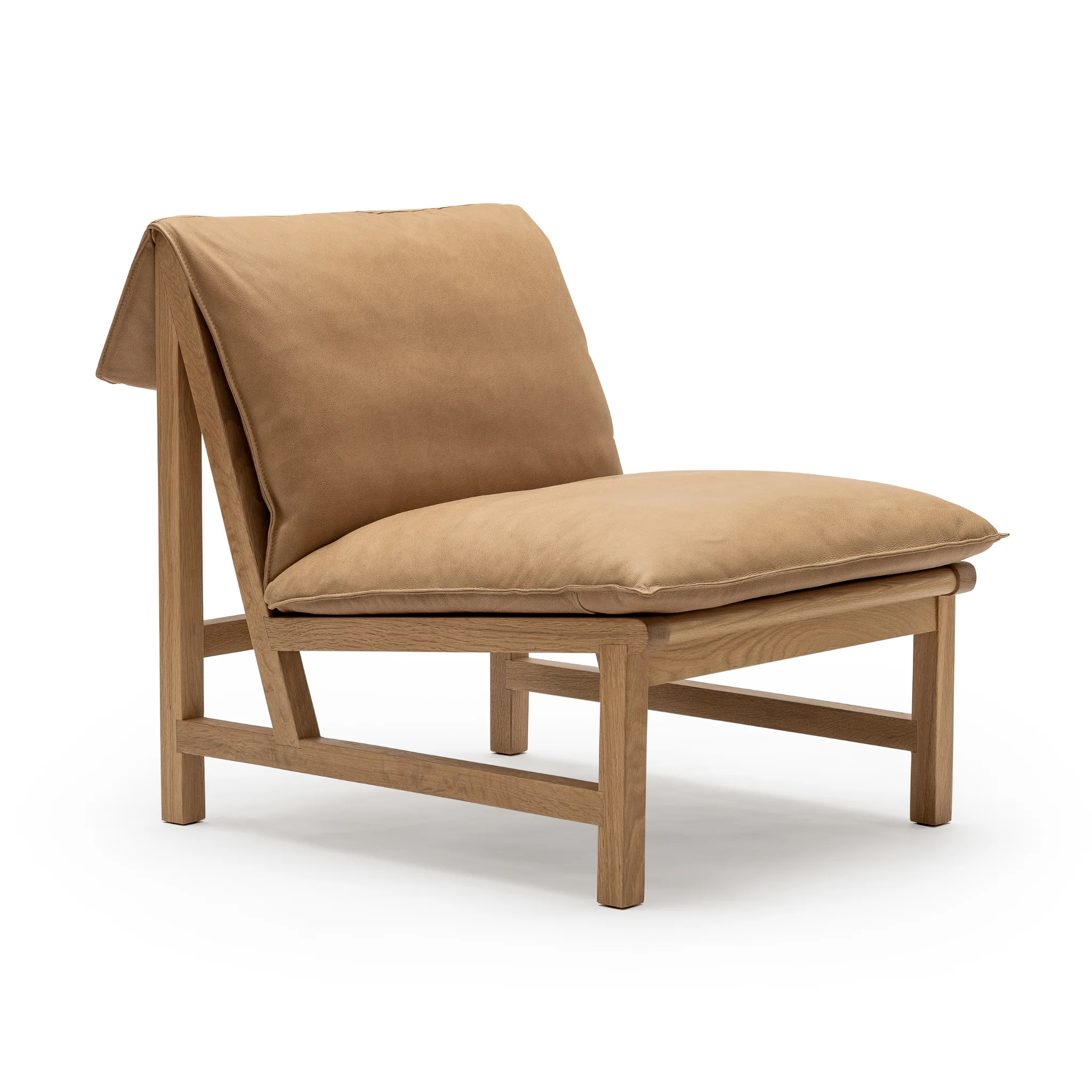 Cantaloupe Chair - Light Oak & Pecan Leather