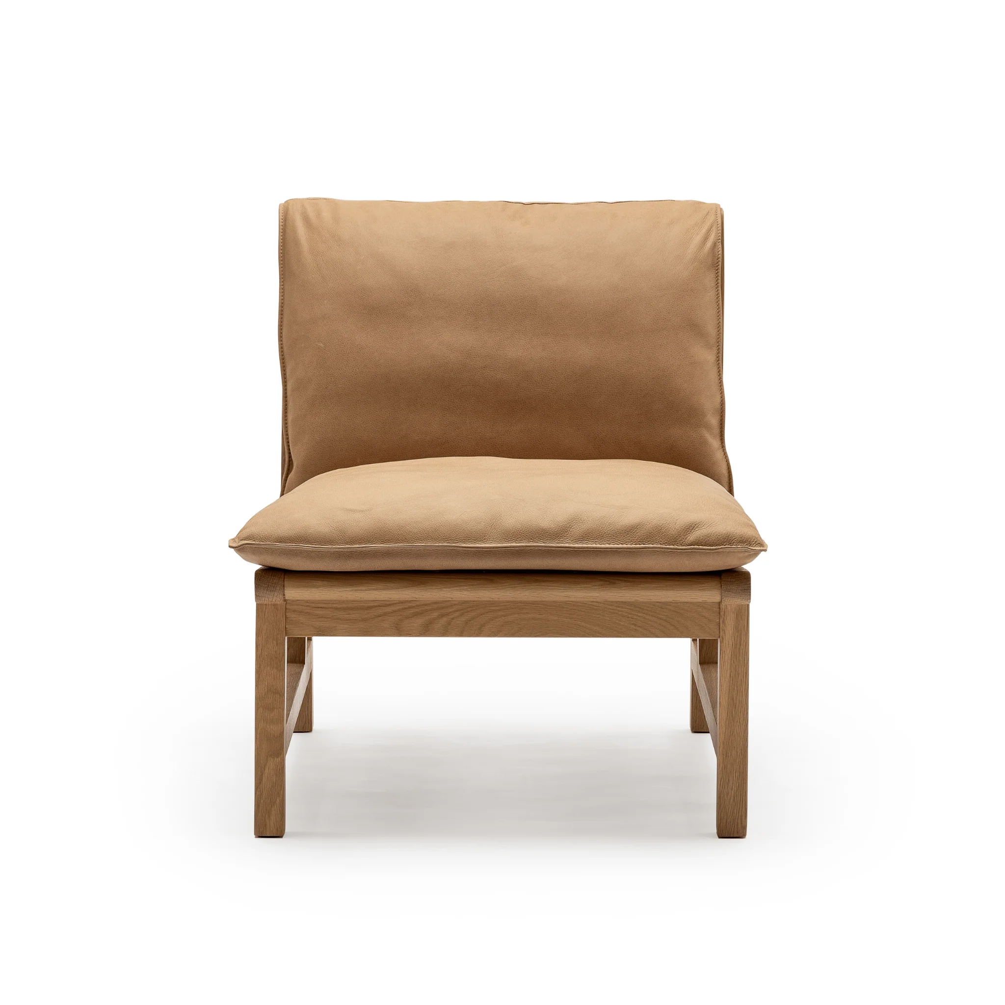 Cantaloupe Chair - Light Oak & Pecan Leather - Image 3