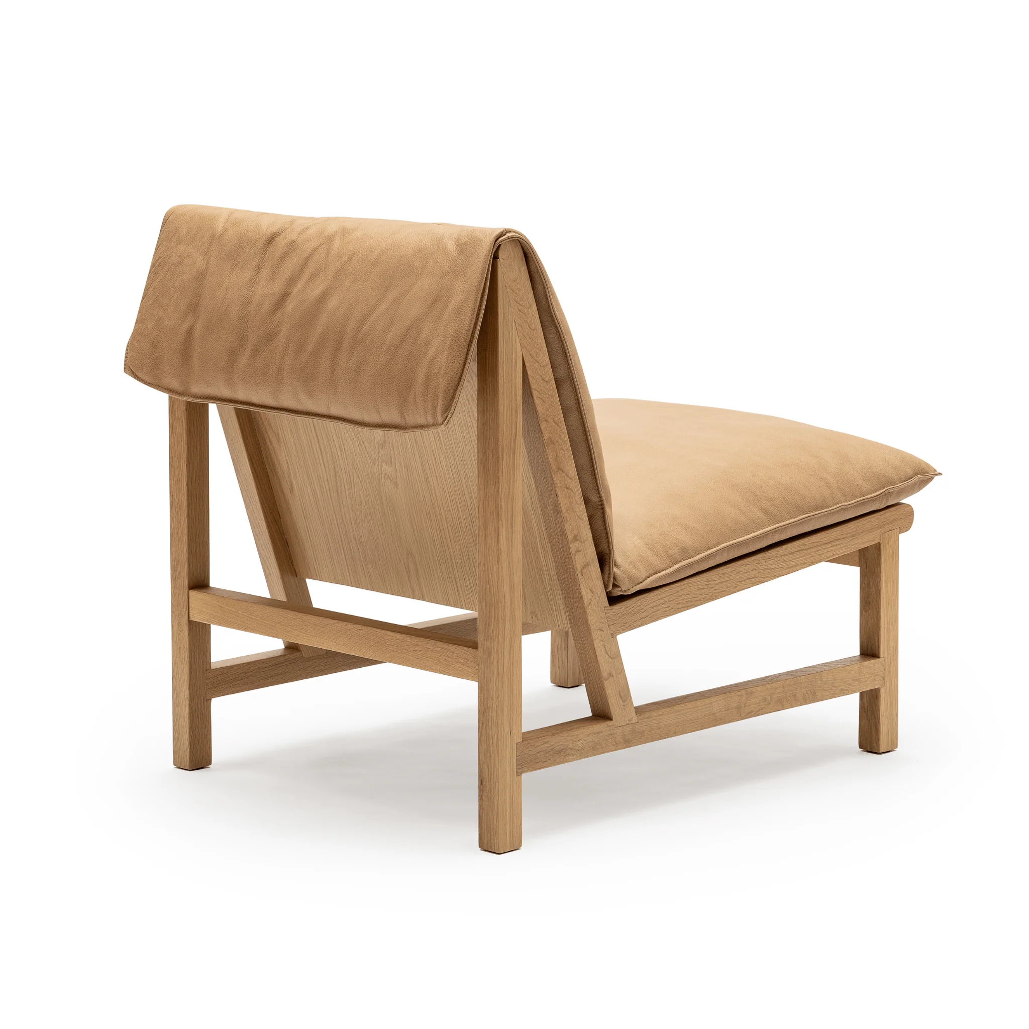 Cantaloupe Chair - Light Oak & Pecan Leather - Image 5