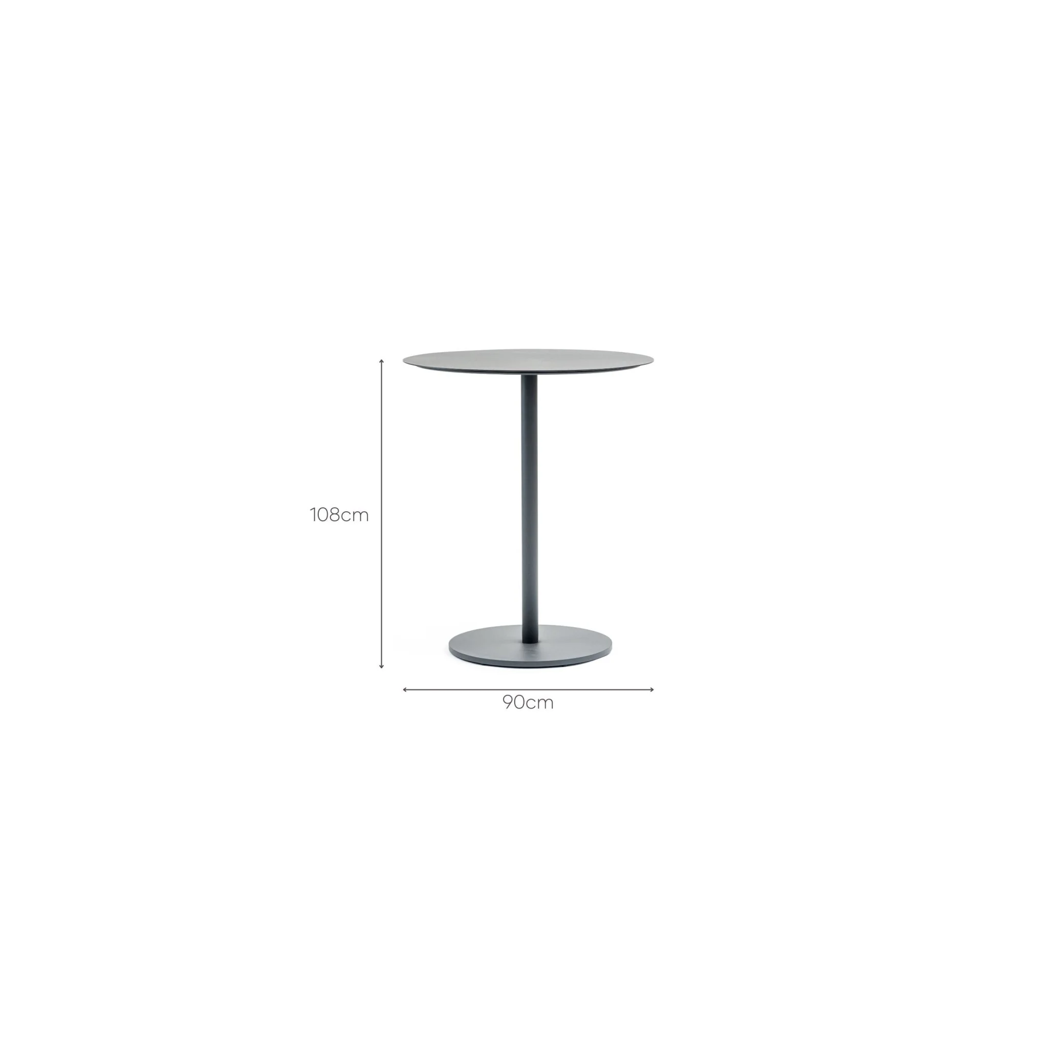 Cascade Bar Table 90 - Coal - Image 5