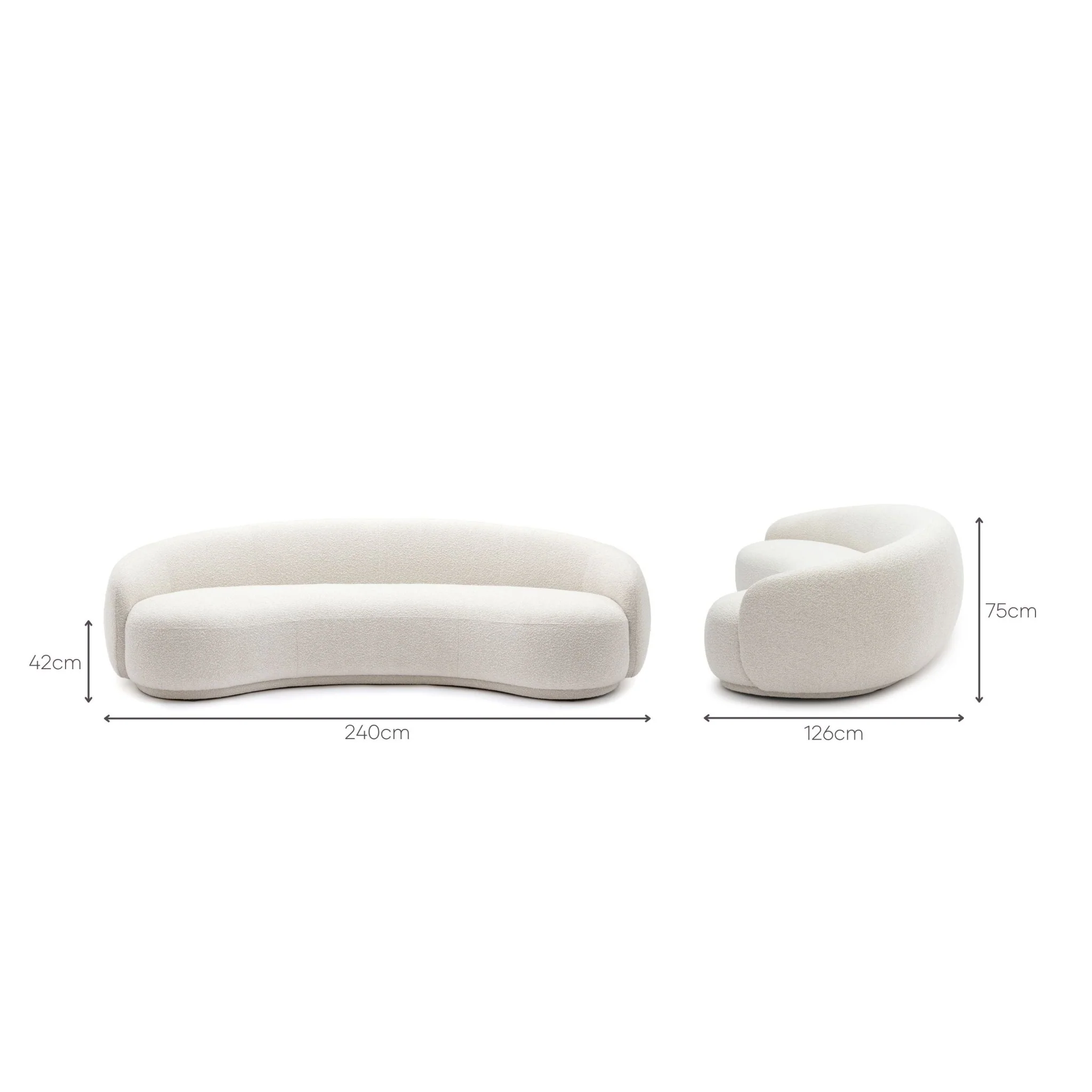 Cashew Sofa - Ivory Boucle - Image 10