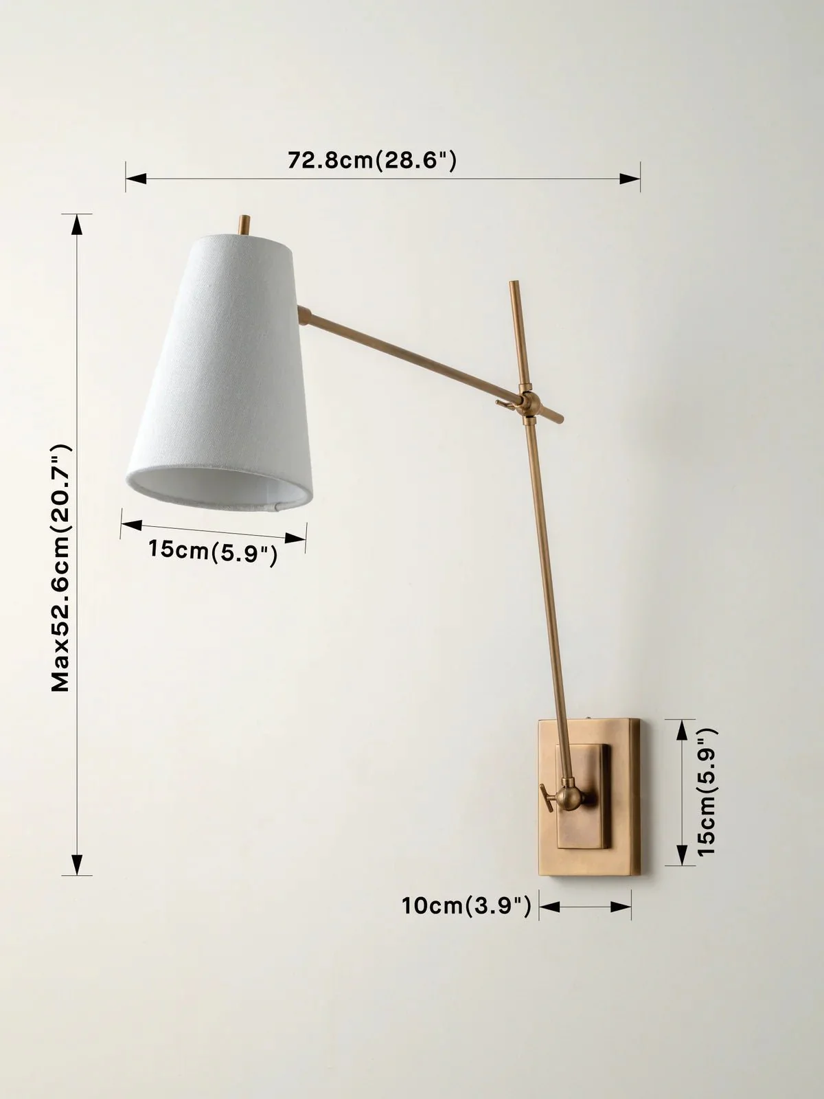 Celano Aged Brass Wall Light - Image 7