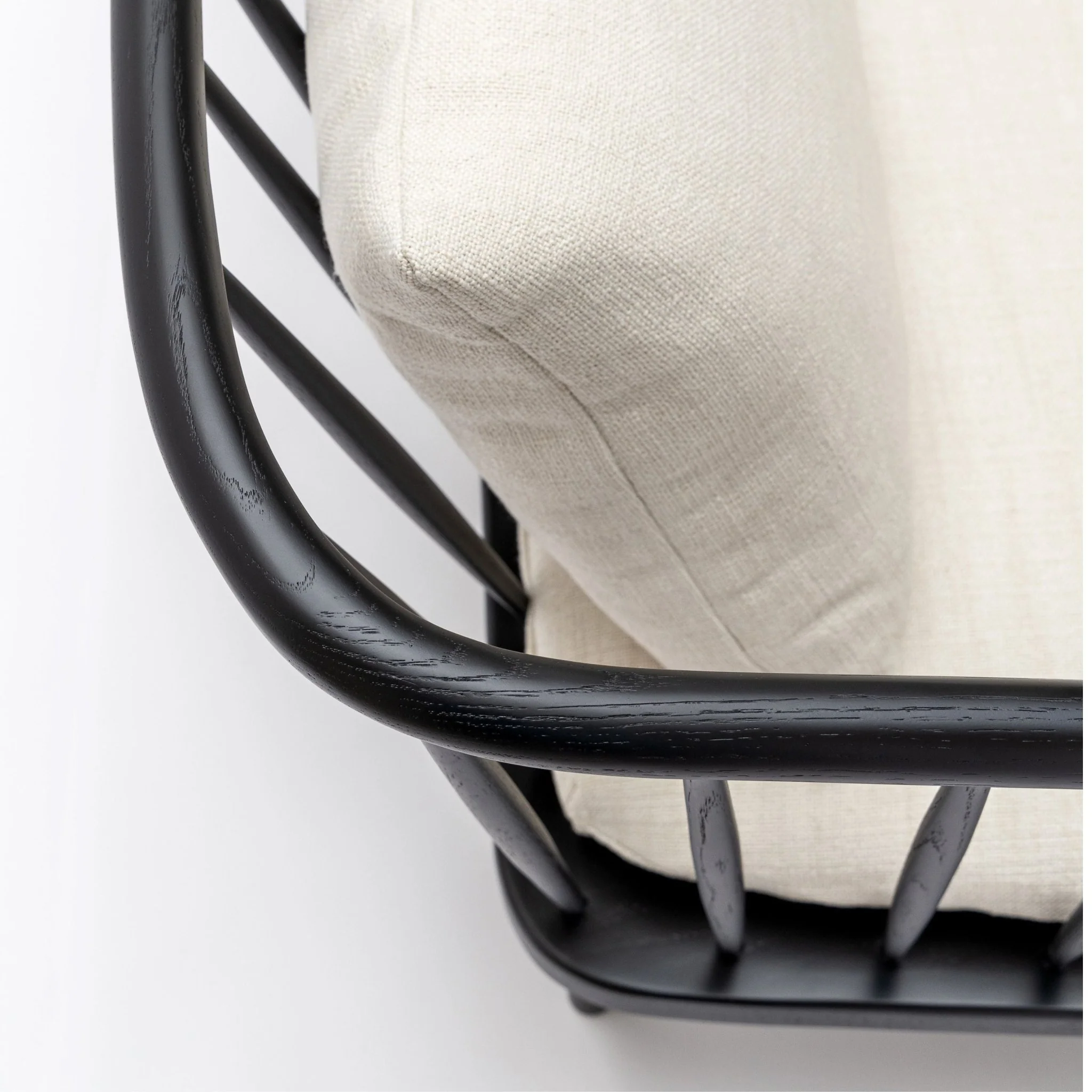 Charles Sofa - Black Oak & West Lake Gesso - Image 9
