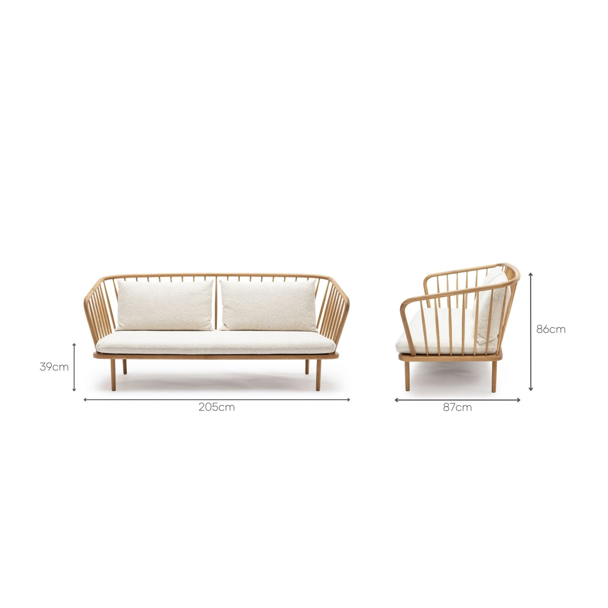 Charles Sofa - Light Oak & Biggello Milk - Image 13