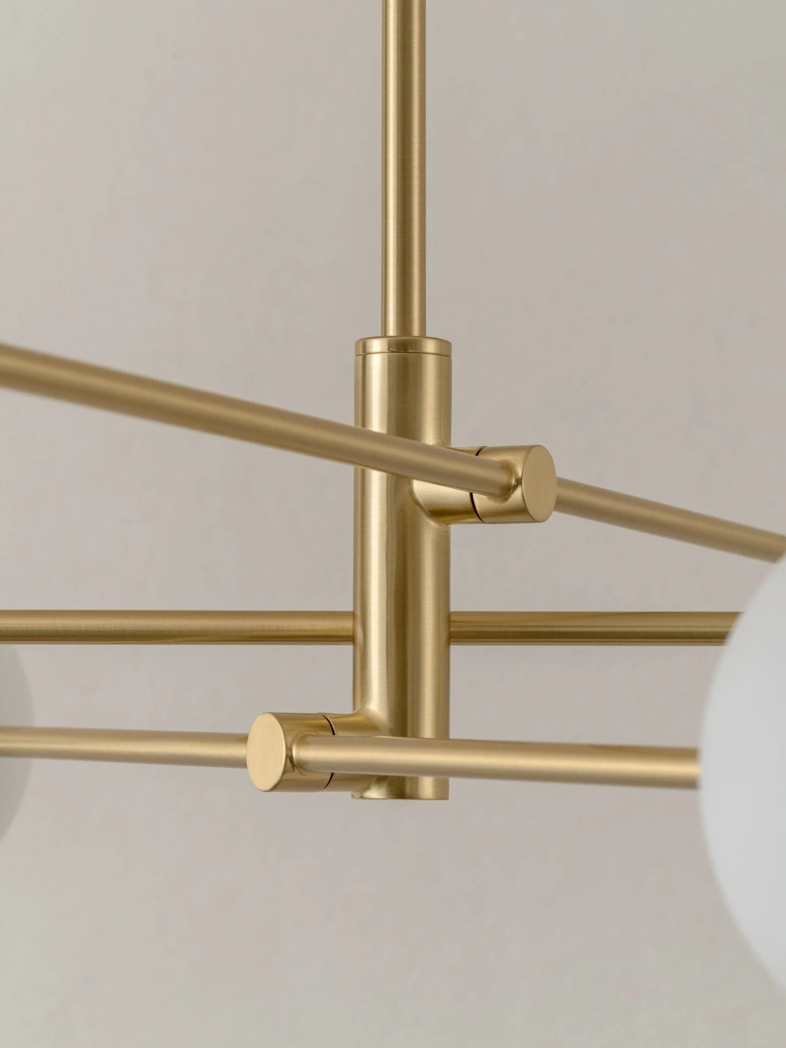 Chelso - 6 Light Brass And Opal Pendant - Image 4