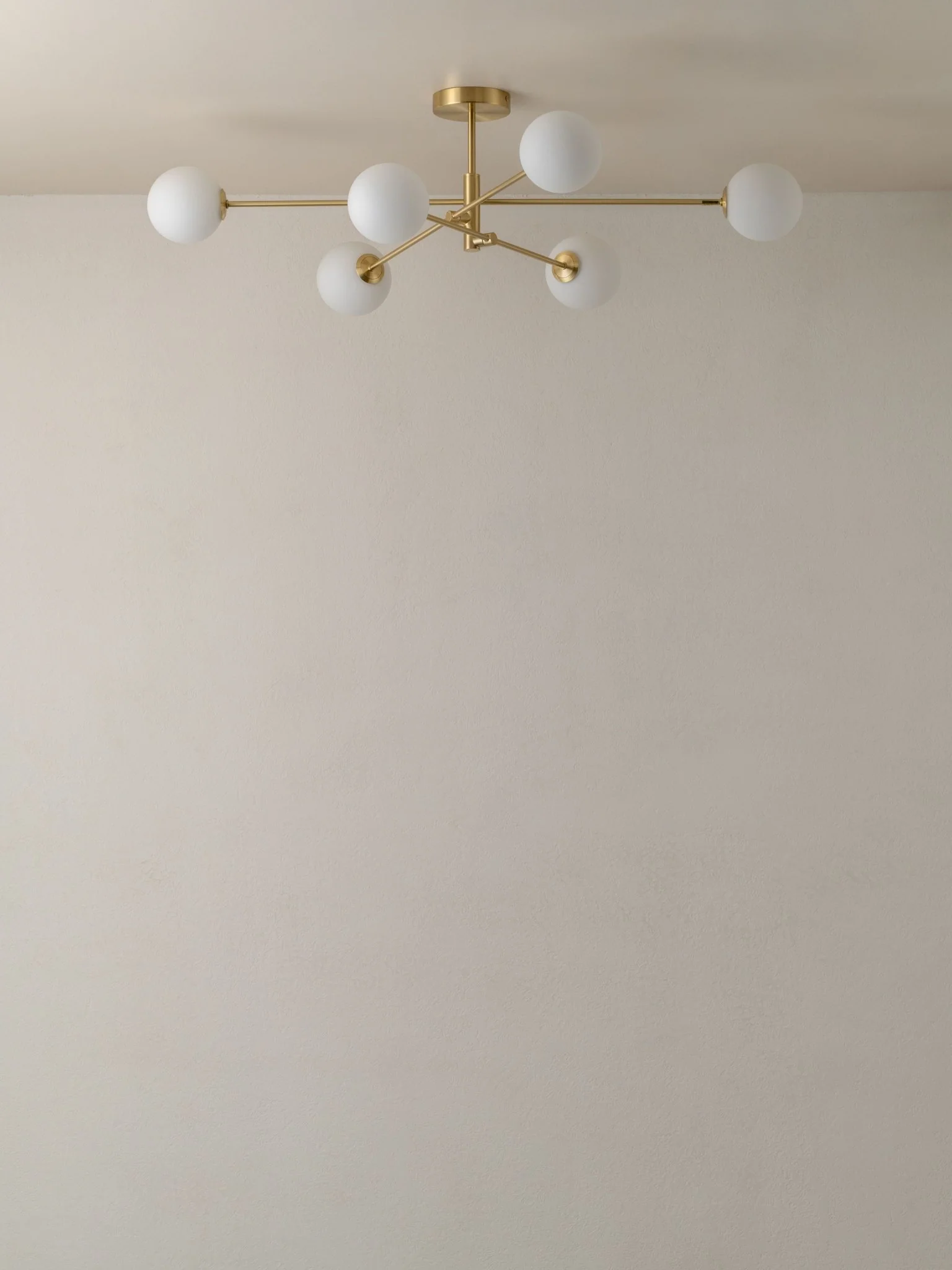Chelso - 6 Light Brass And Opal Pendant - Image 5