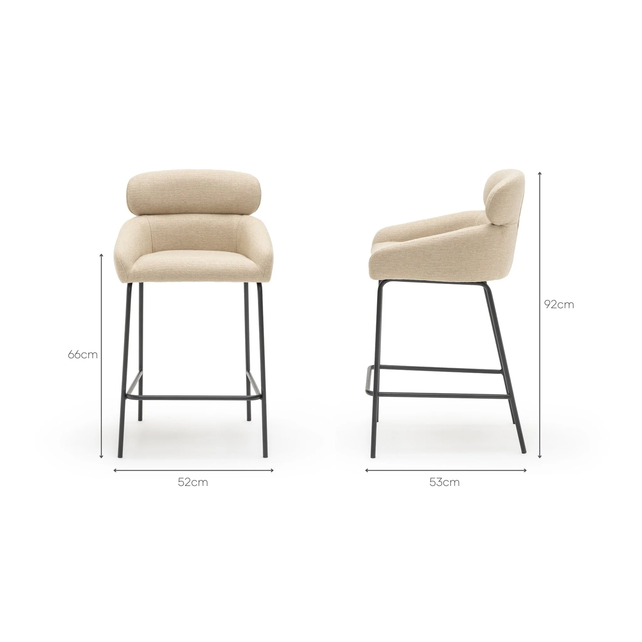 Chloe Counter Chair - Latte - Image 14