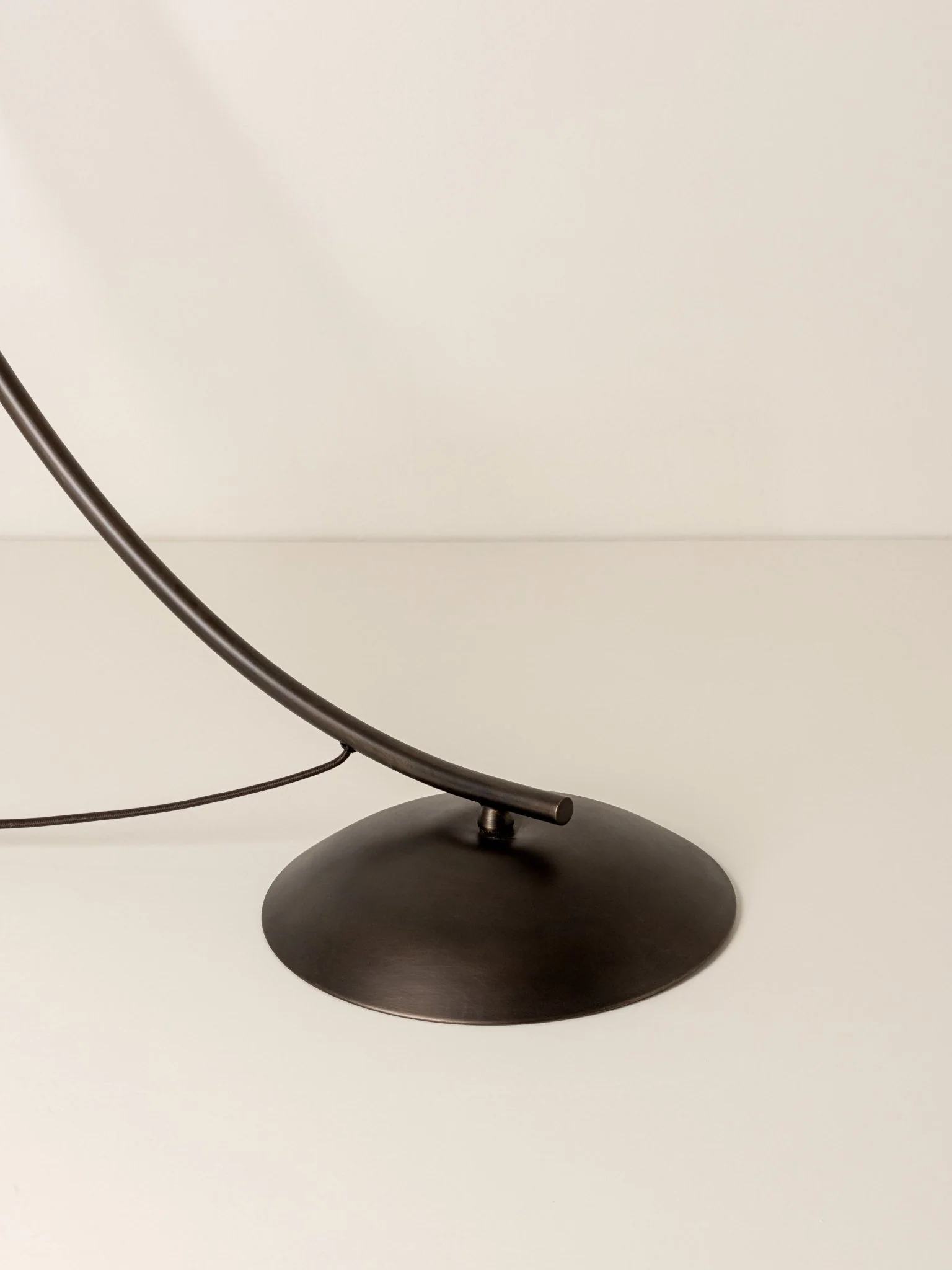 Circo - Arc Bronze & Linen Floor Lamp - Image 4