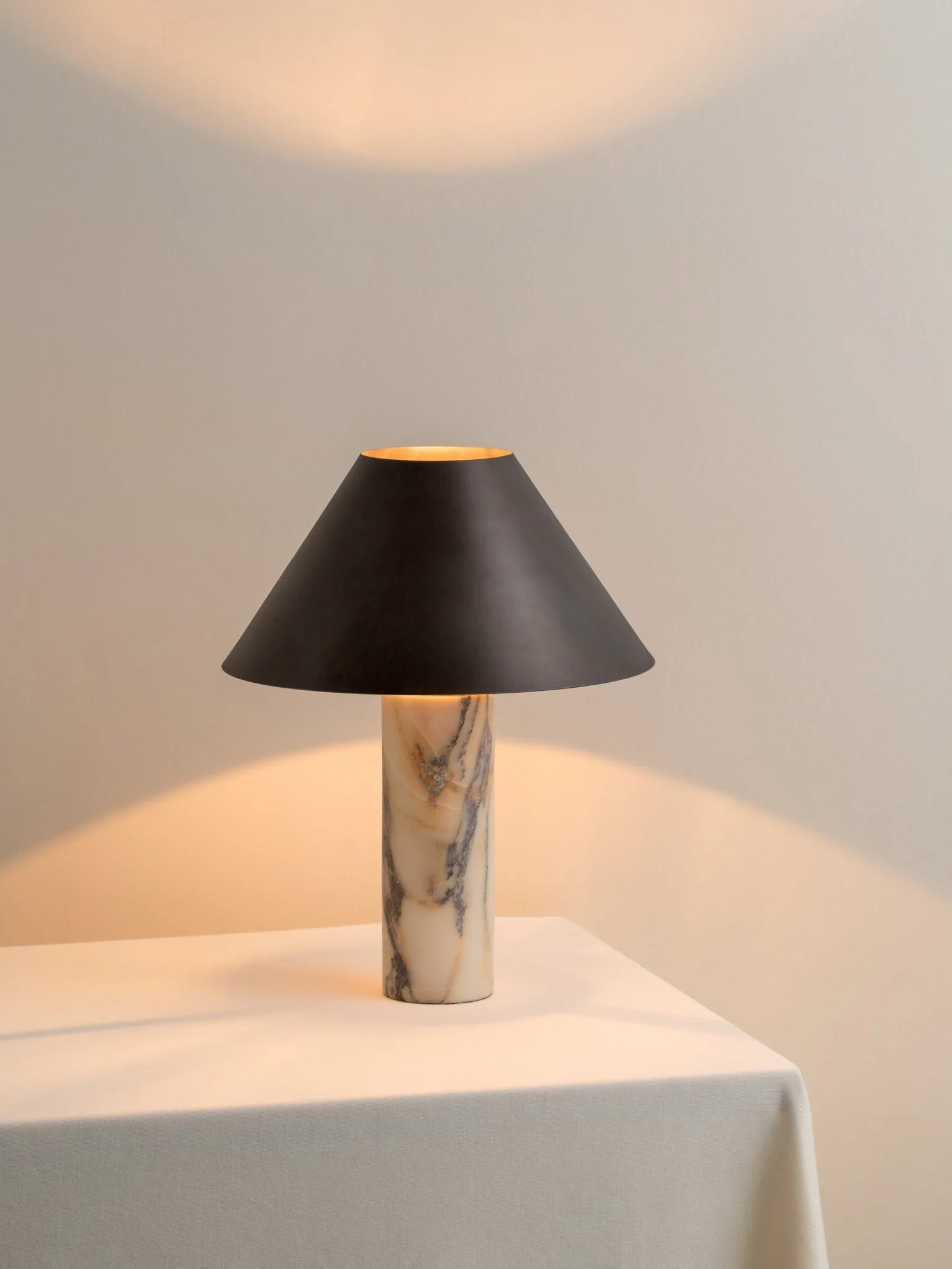 Cline - Calacatta Viola Marble And Bronze Table Lamp - Image 2