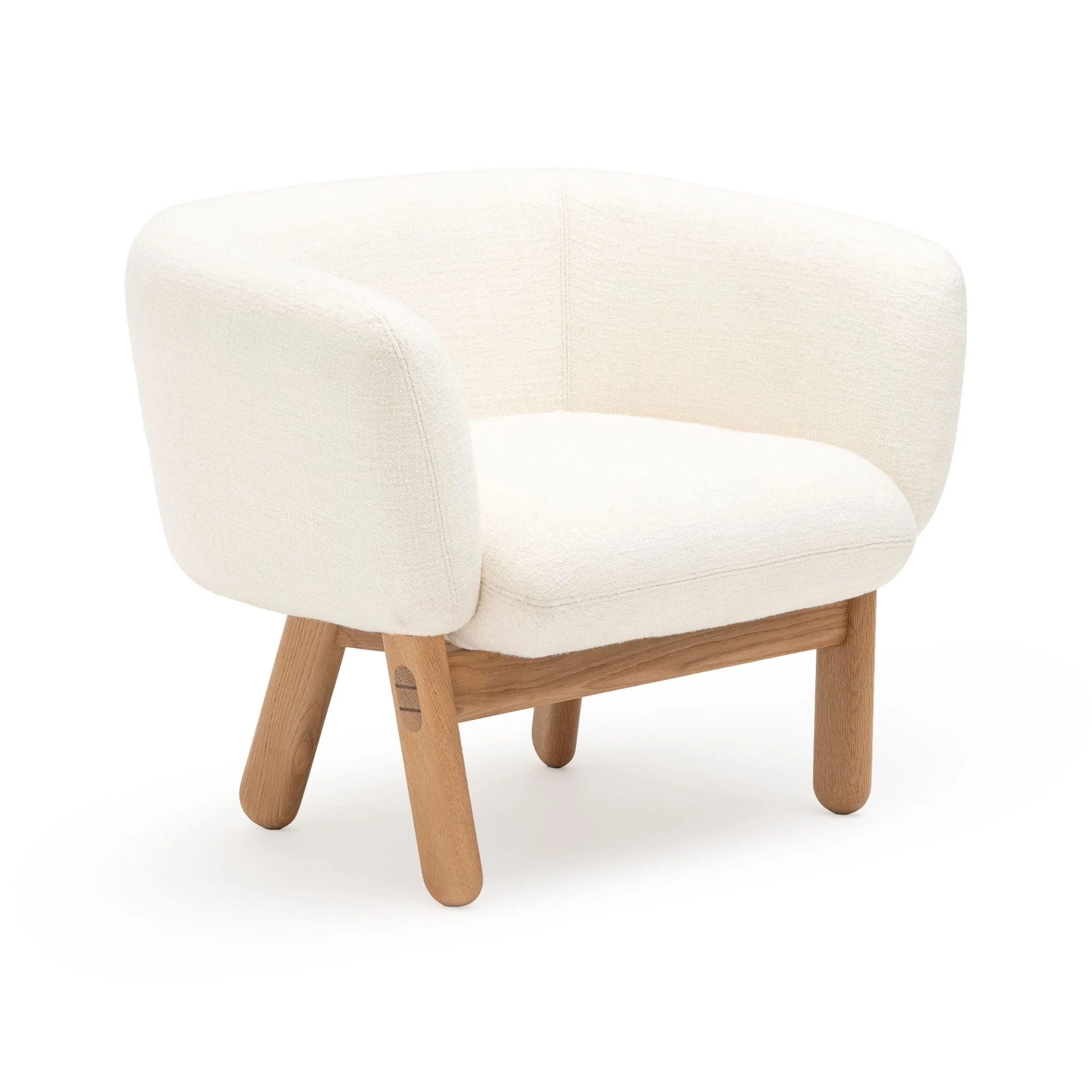 Copal Chair - Light Oak & Cobbler Panna Cotta