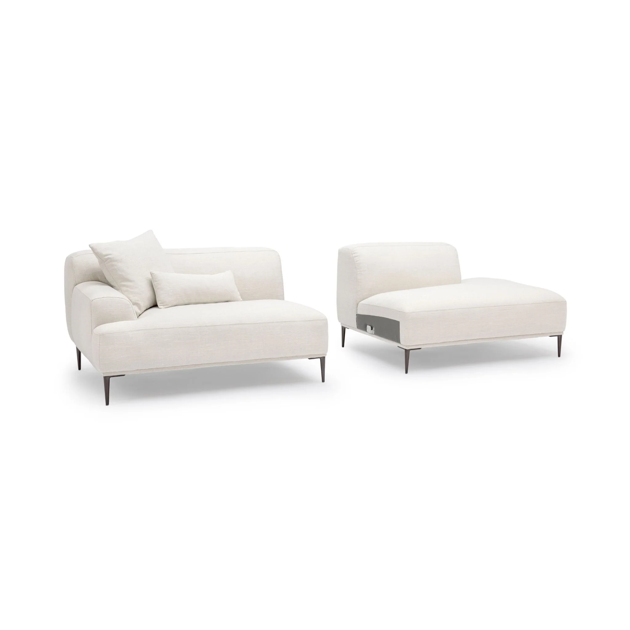 Amelia Open End Sofa - Canvas White - Image 13