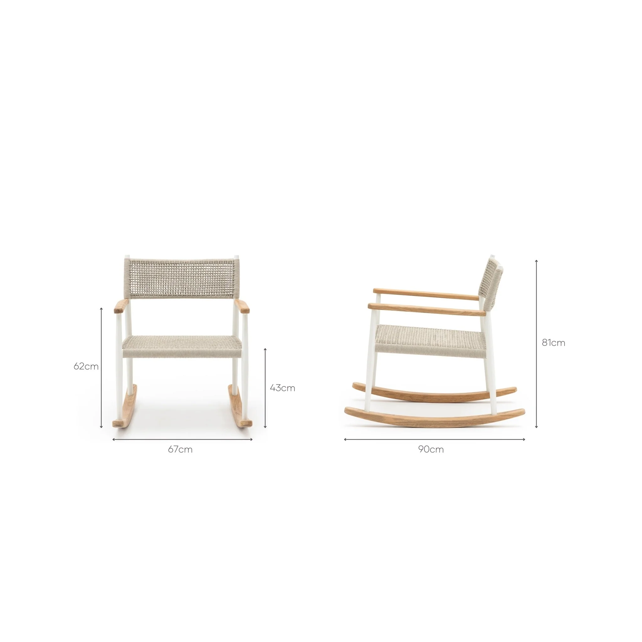 Calypso Rocking Lounge Chair - Alabaster - Image 16