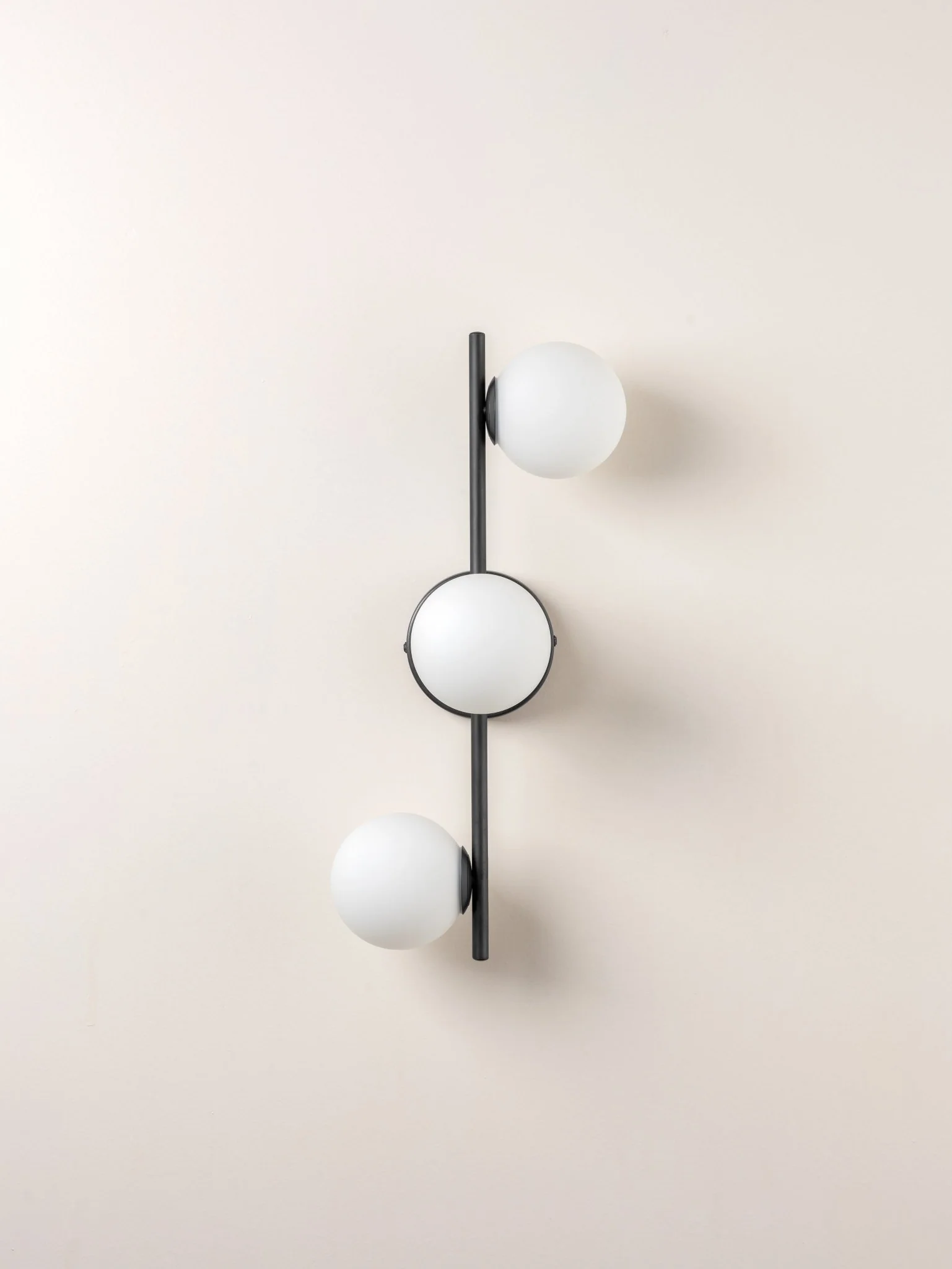Coro - 3 Light Black And Opal Ceiling Or Wall
