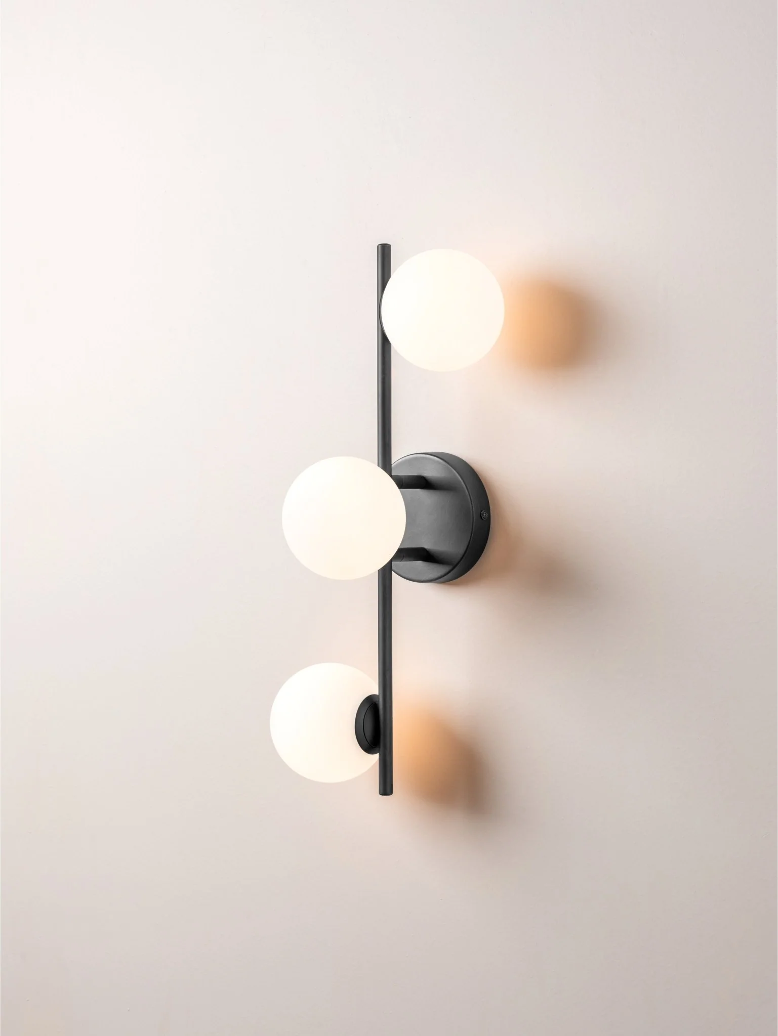 Coro - 3 Light Black And Opal Ceiling Or Wall - Image 3