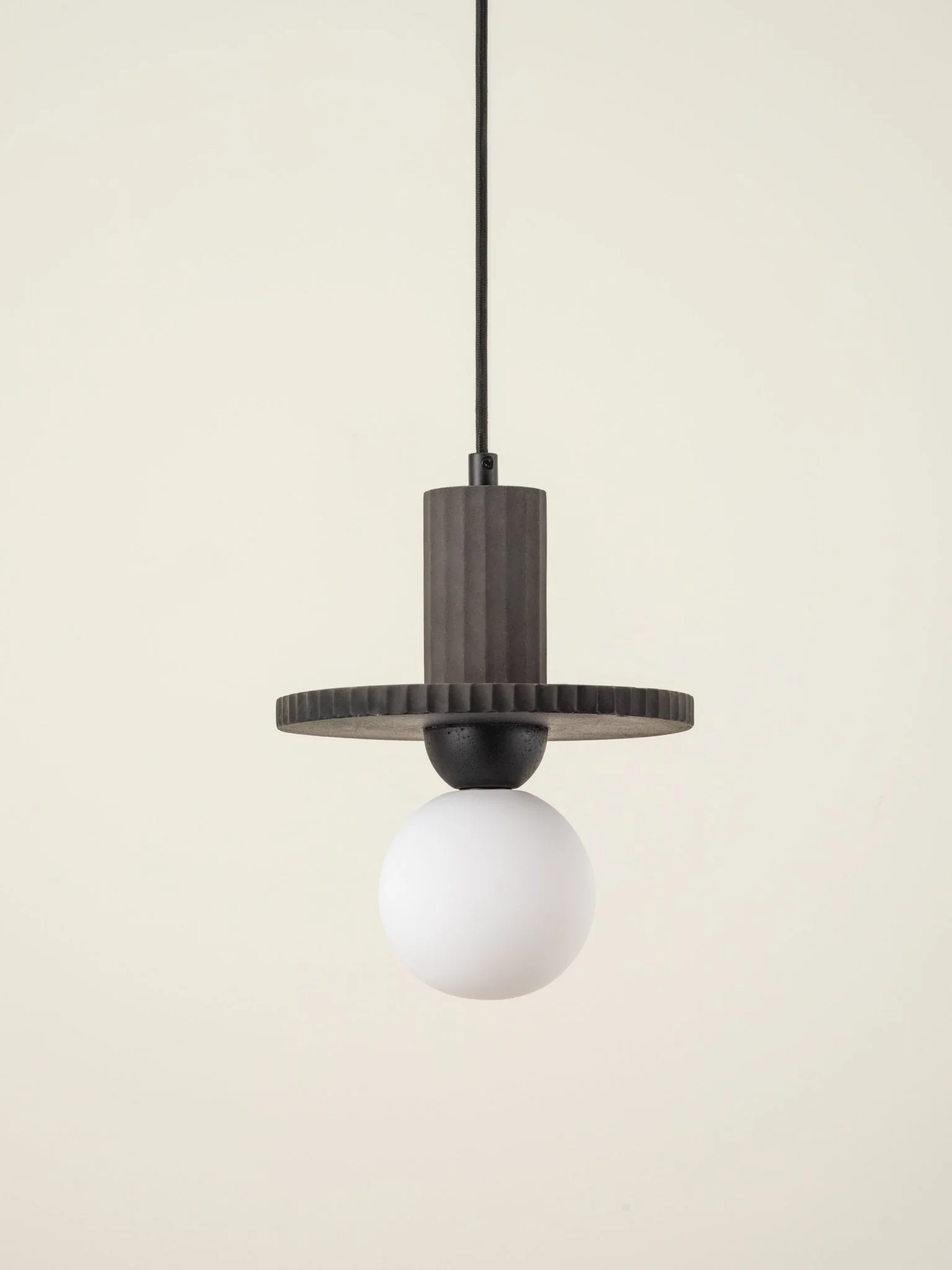 Coto - Charcoal Concrete And Opal Pendant - Image 4