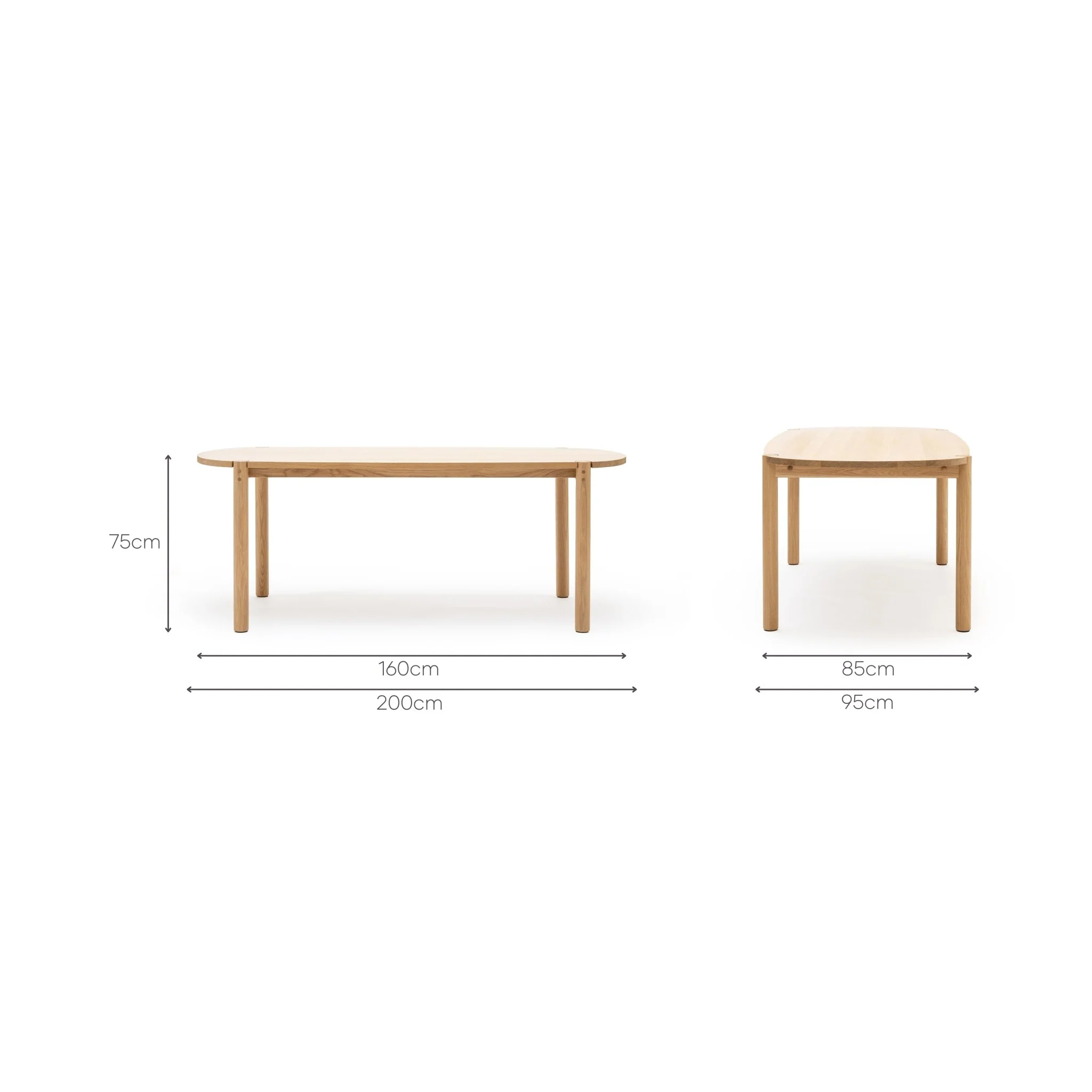 Cove Oval Dining Table - Light Oak - Image 10