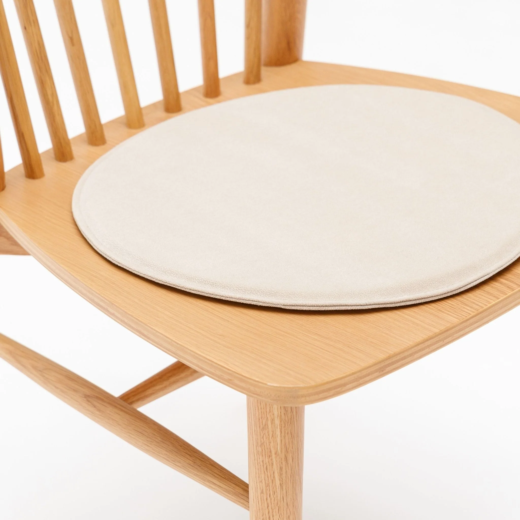 Crepe Round Seat - Ecru - Image 8