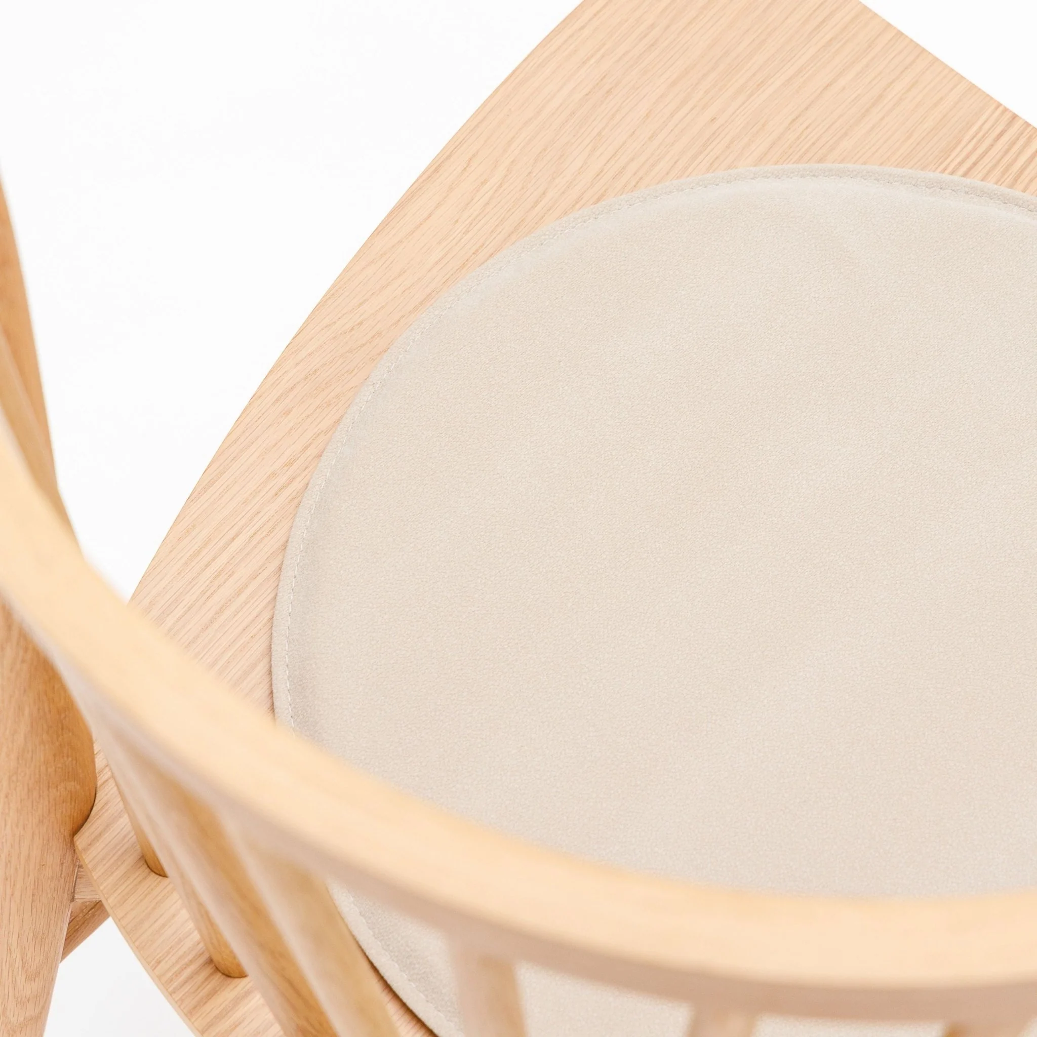 Crepe Round Seat - Ecru - Image 9