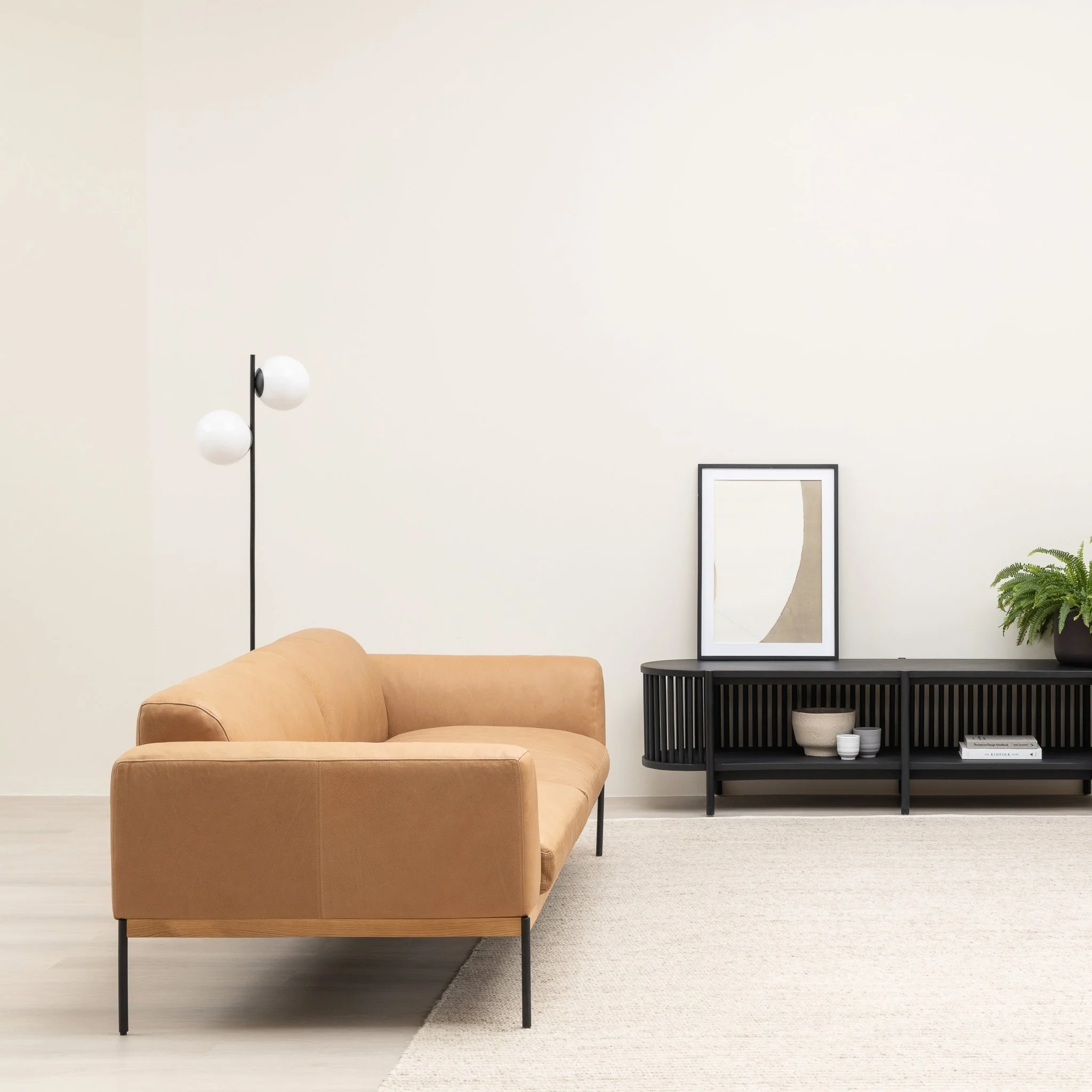 Department 235 Sofa - Light Oak & Pecan Leather - Image 5