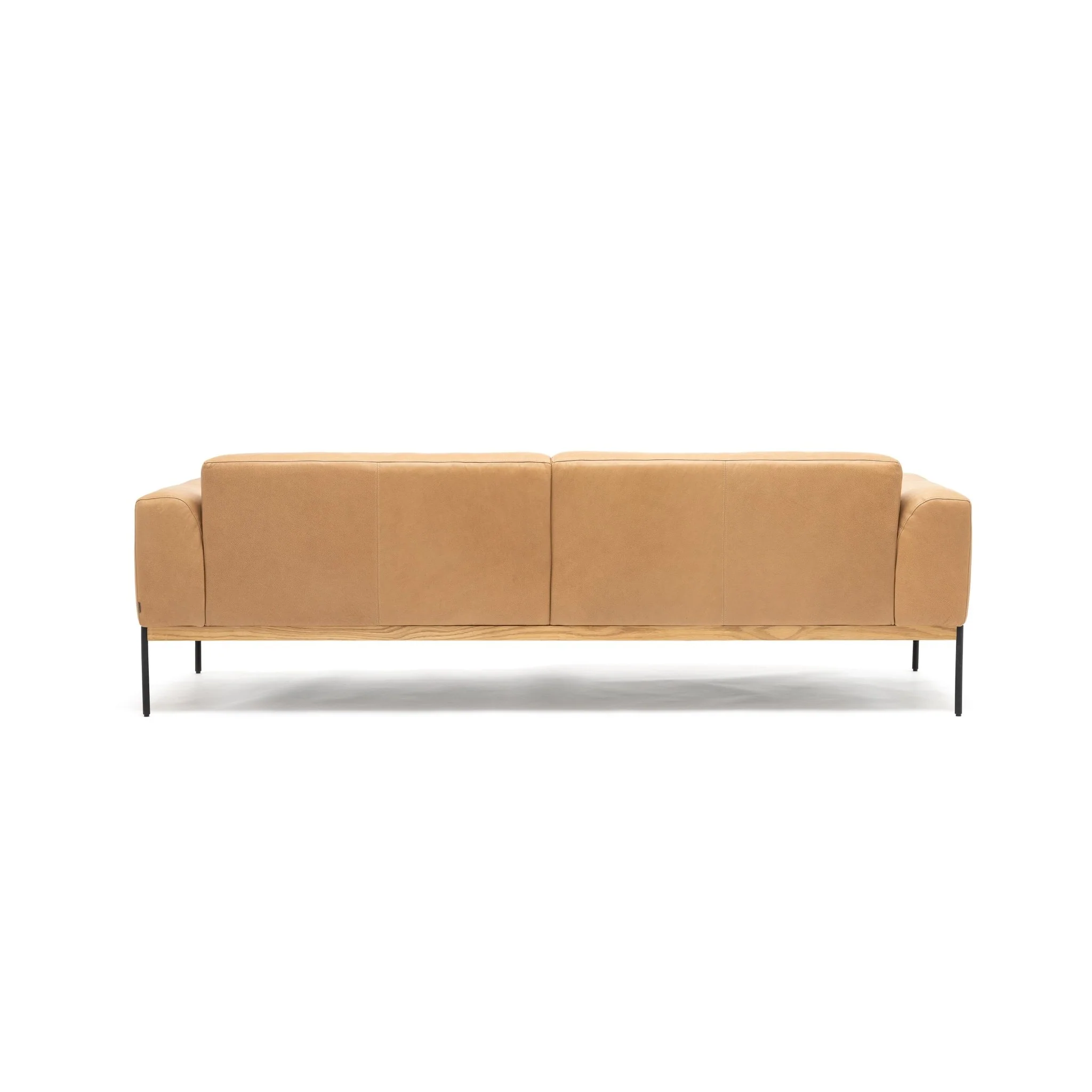 Department 235 Sofa - Light Oak & Pecan Leather - Image 6
