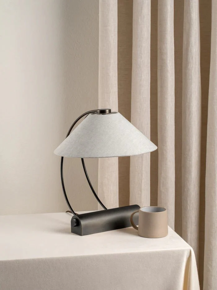 Deska - Bronze And Linen Task Lamp - Image 3