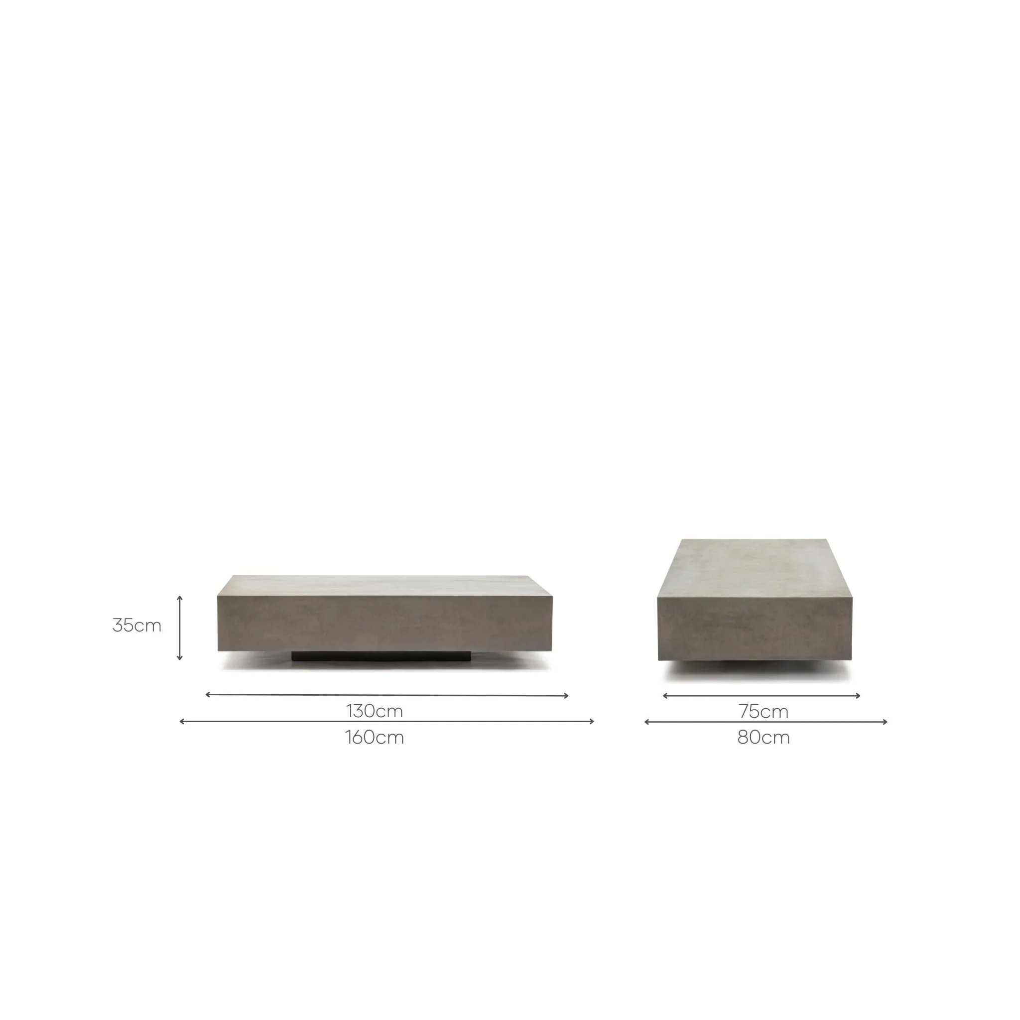 Drift Rectangular Coffee Table - Grey - Image 9