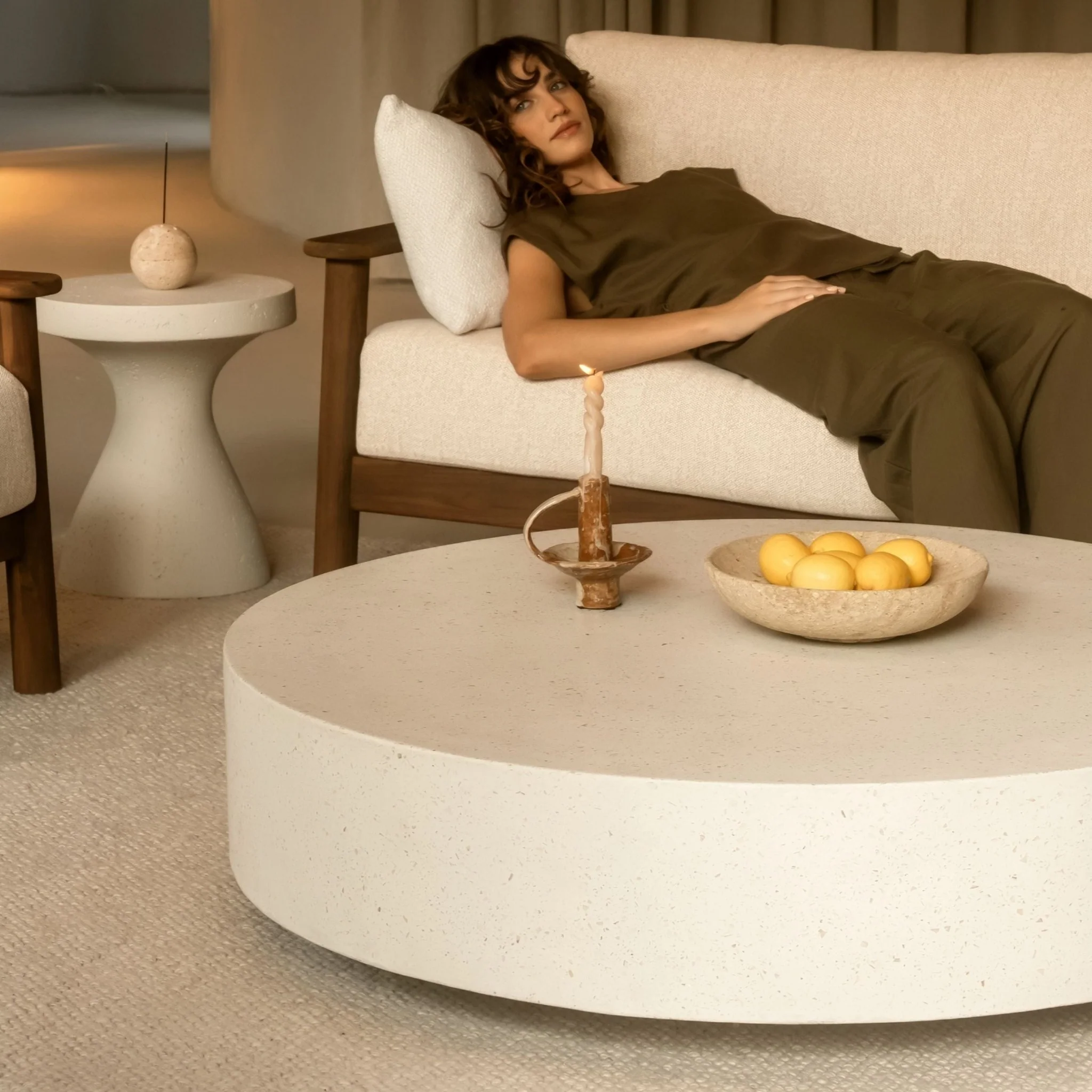 Drift Round Coffee Table - Sand - Image 12