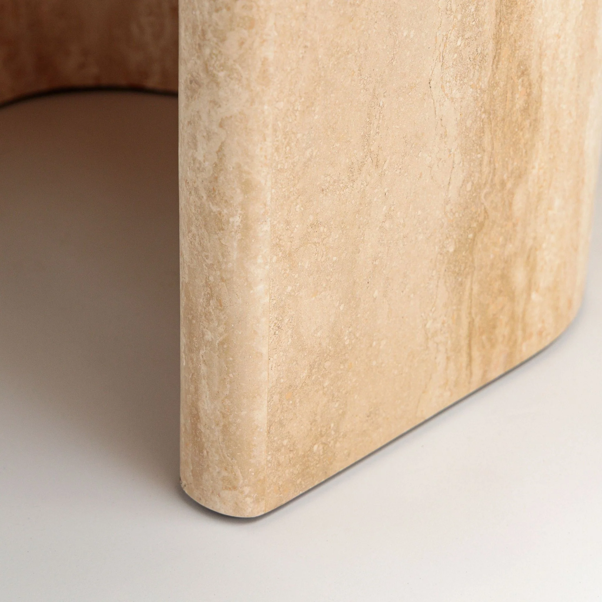 Dune Dining Table - Travertine - Image 6