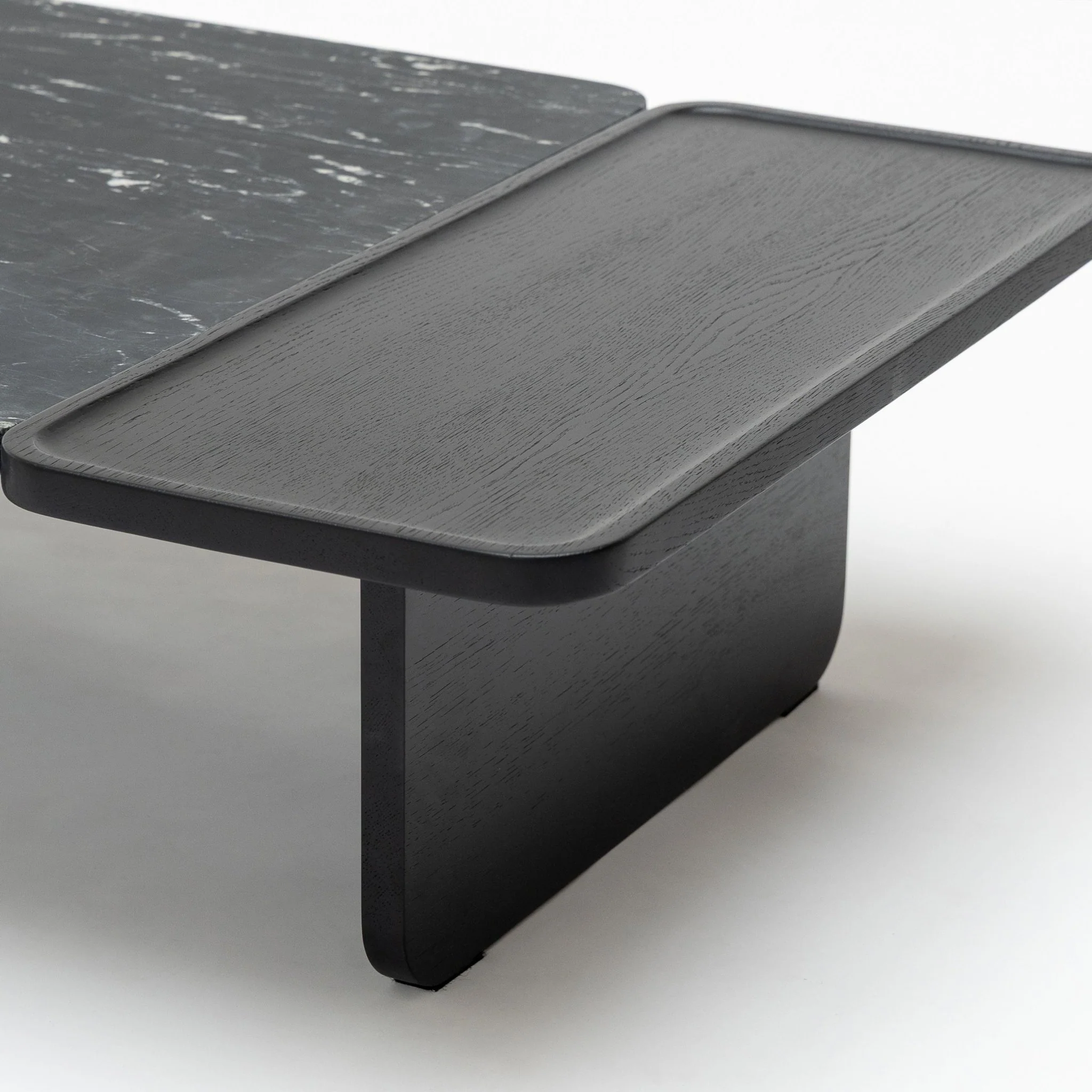 Duo Coffee Table 130 - Black Oak & Nero Marquina - Image 5