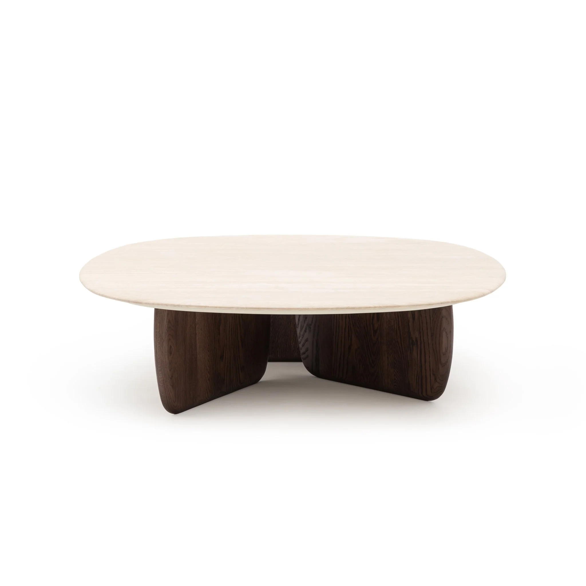 Eden Coffee Table 120 - Espresso Oak & Travertine - Image 3