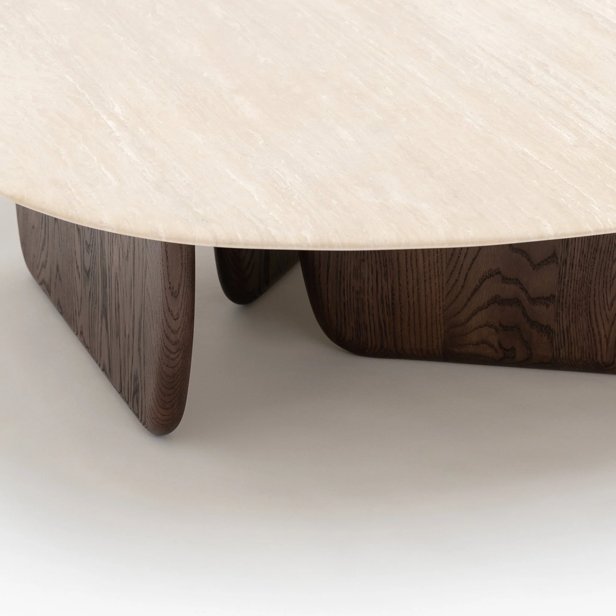 Eden Coffee Table 120 - Espresso Oak & Travertine - Image 4