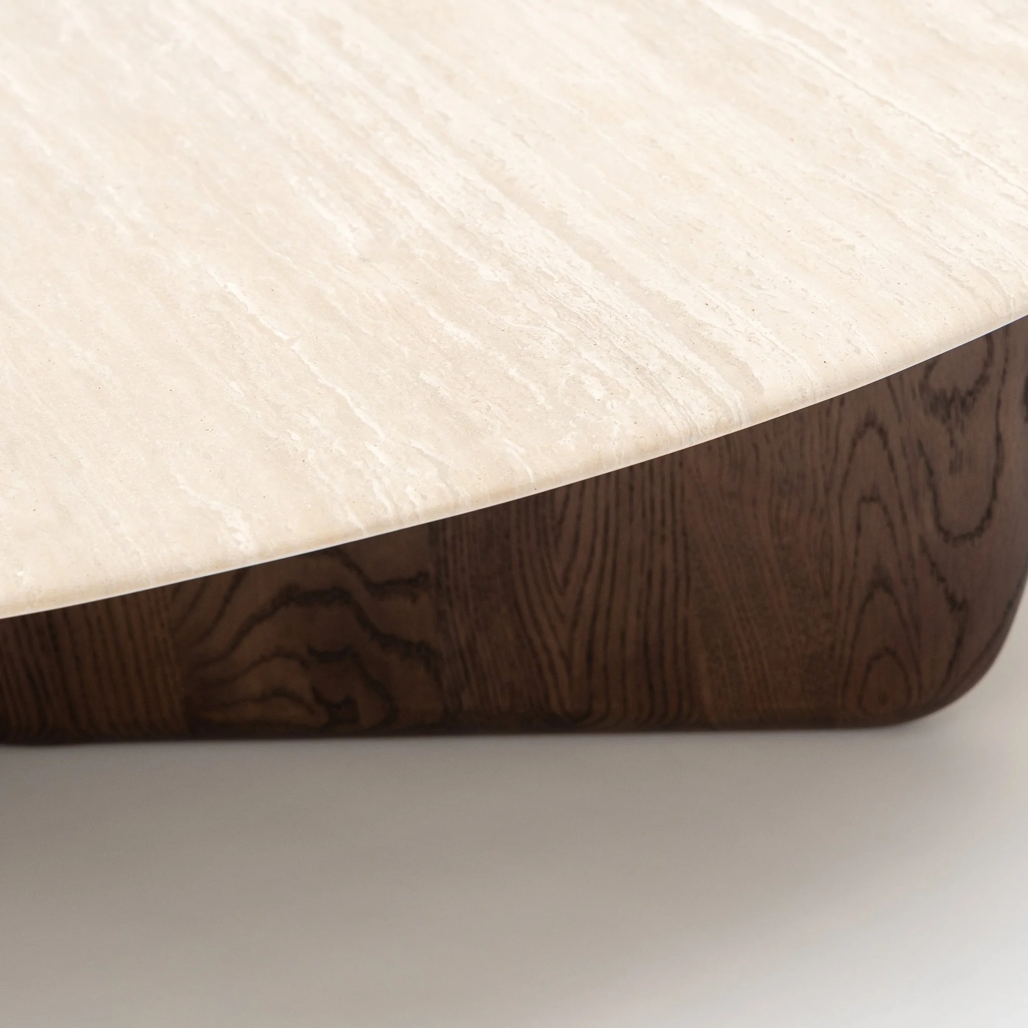Eden Coffee Table 120 - Espresso Oak & Travertine - Image 5