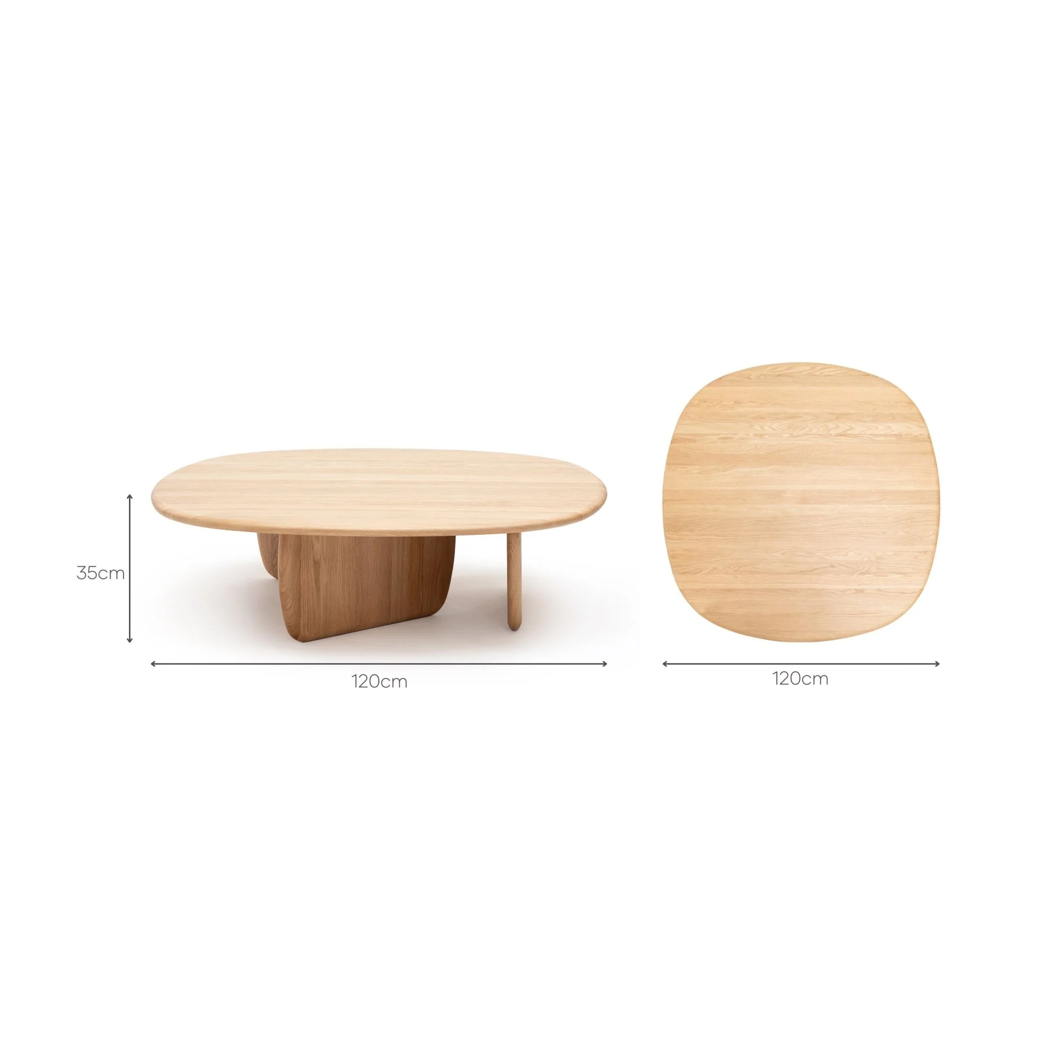 Eden Coffee Table 120 - Light Oak - Image 16