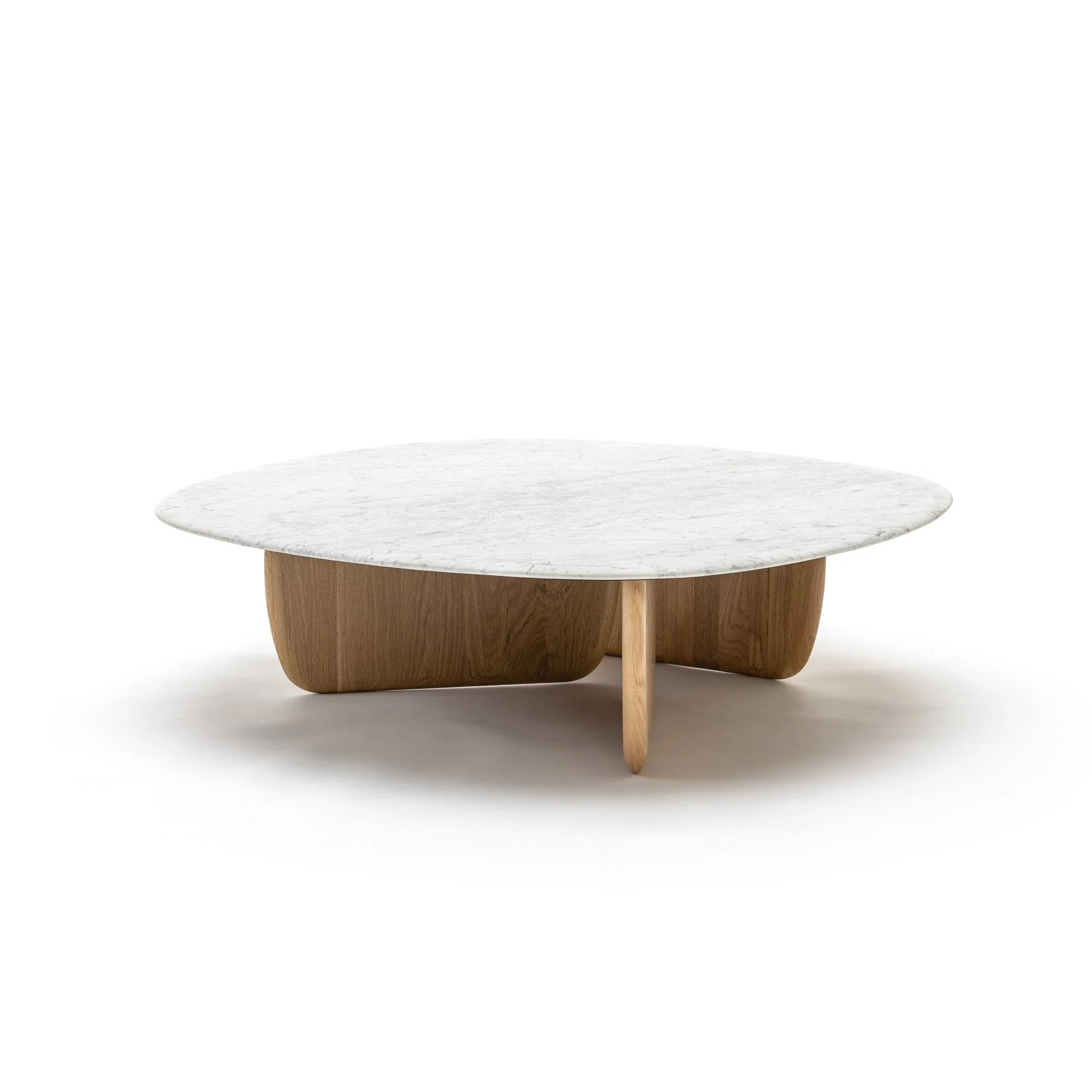 Eden Coffee Table 120 - Light Oak & Bianca Carrara