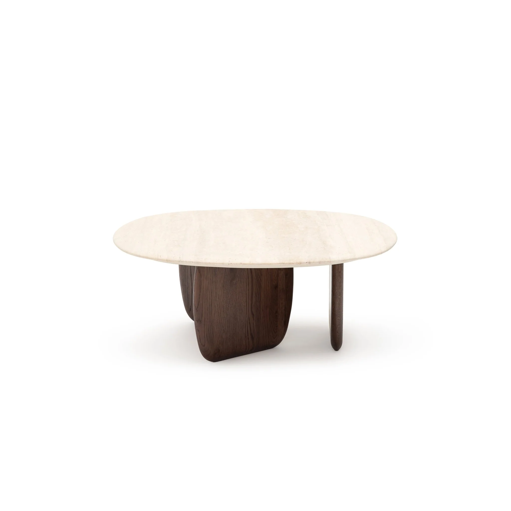 Eden Coffee Table 90 - Espresso Oak & Travertine - Image 3