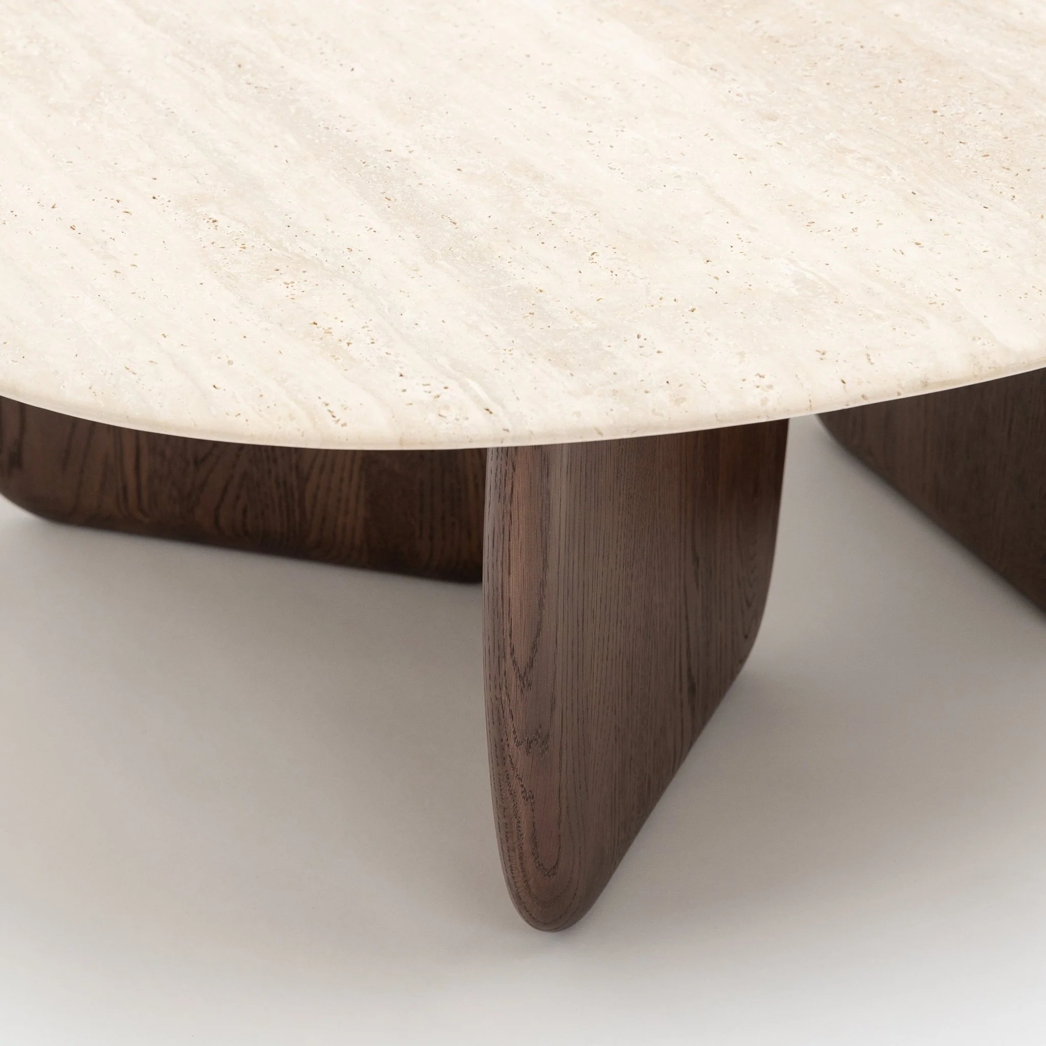 Eden Coffee Table 90 - Espresso Oak & Travertine - Image 6