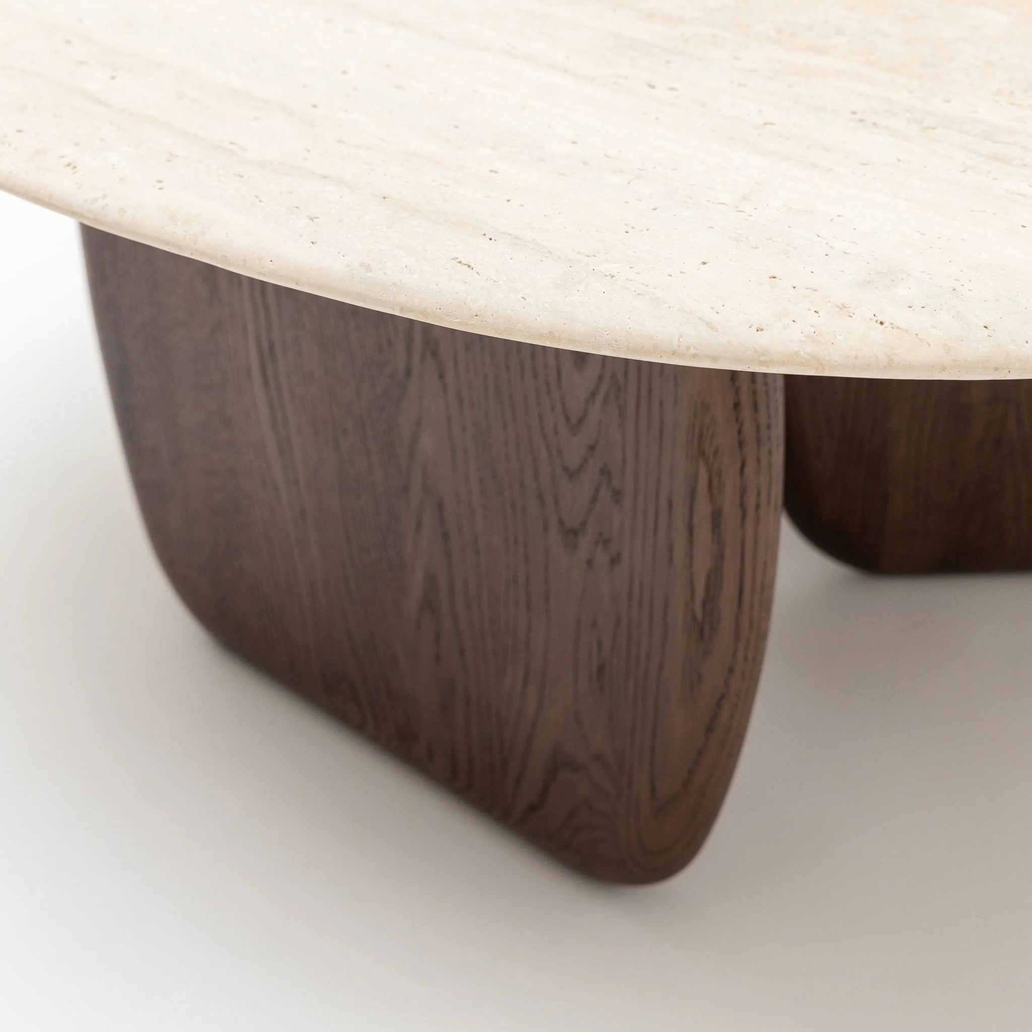 Eden Coffee Table 90 - Espresso Oak & Travertine - Image 8