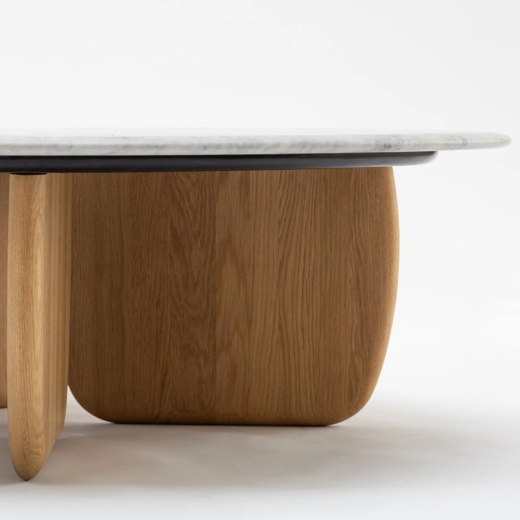Eden Coffee Table 90 - Light Oak & Bianca Carrara - Image 3