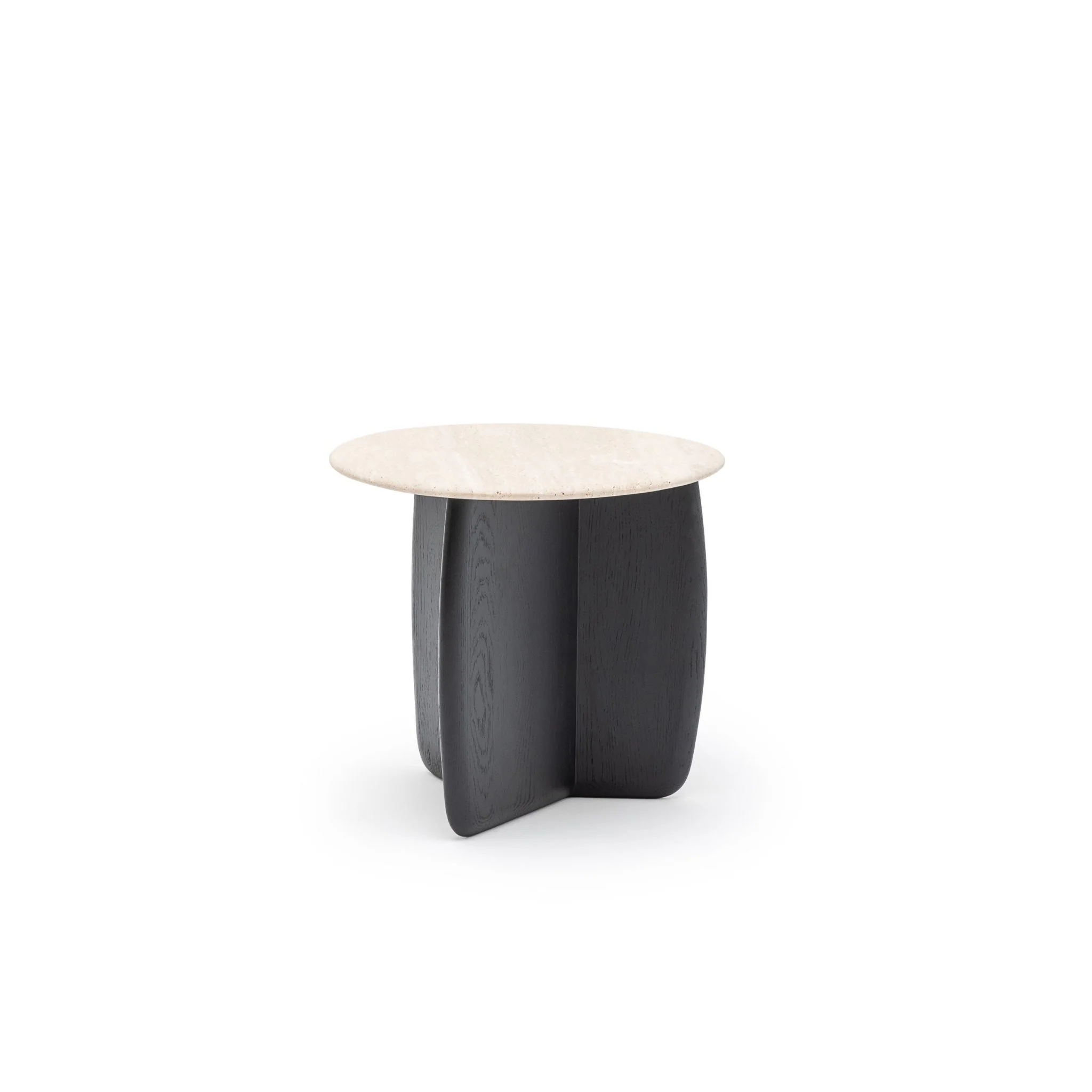 Eden Side Table - Black Oak & Travertine - Image 2