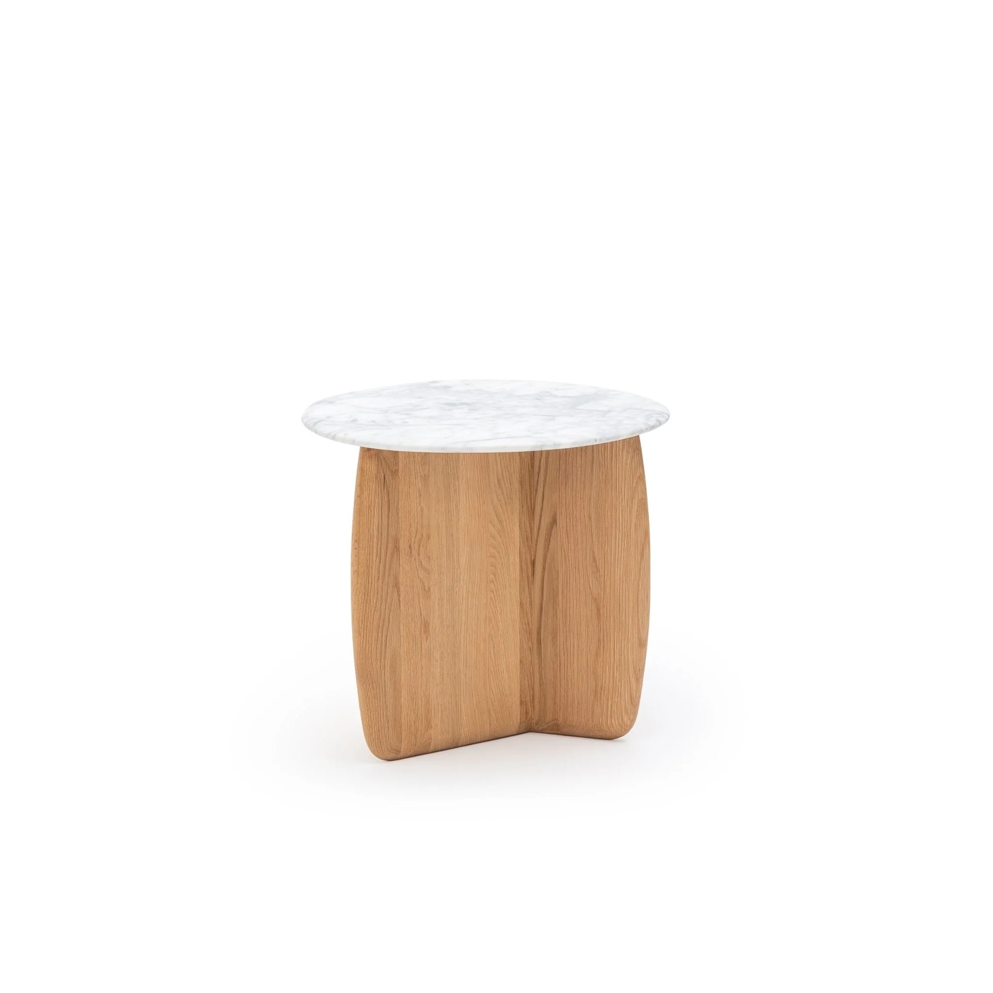 Eden Side Table - Light Oak & Bianca Carrara - Image 2