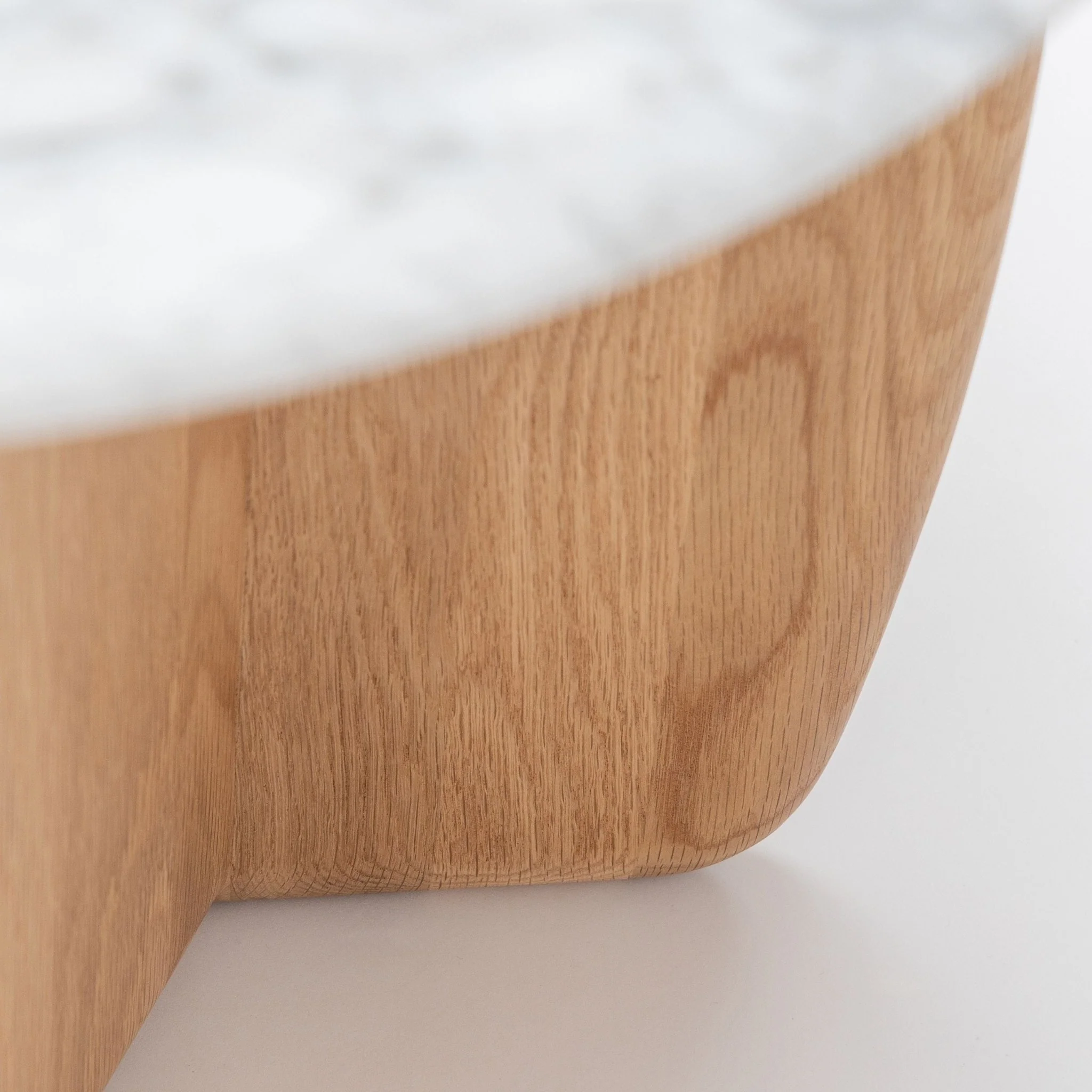 Eden Side Table - Light Oak & Bianca Carrara - Image 6